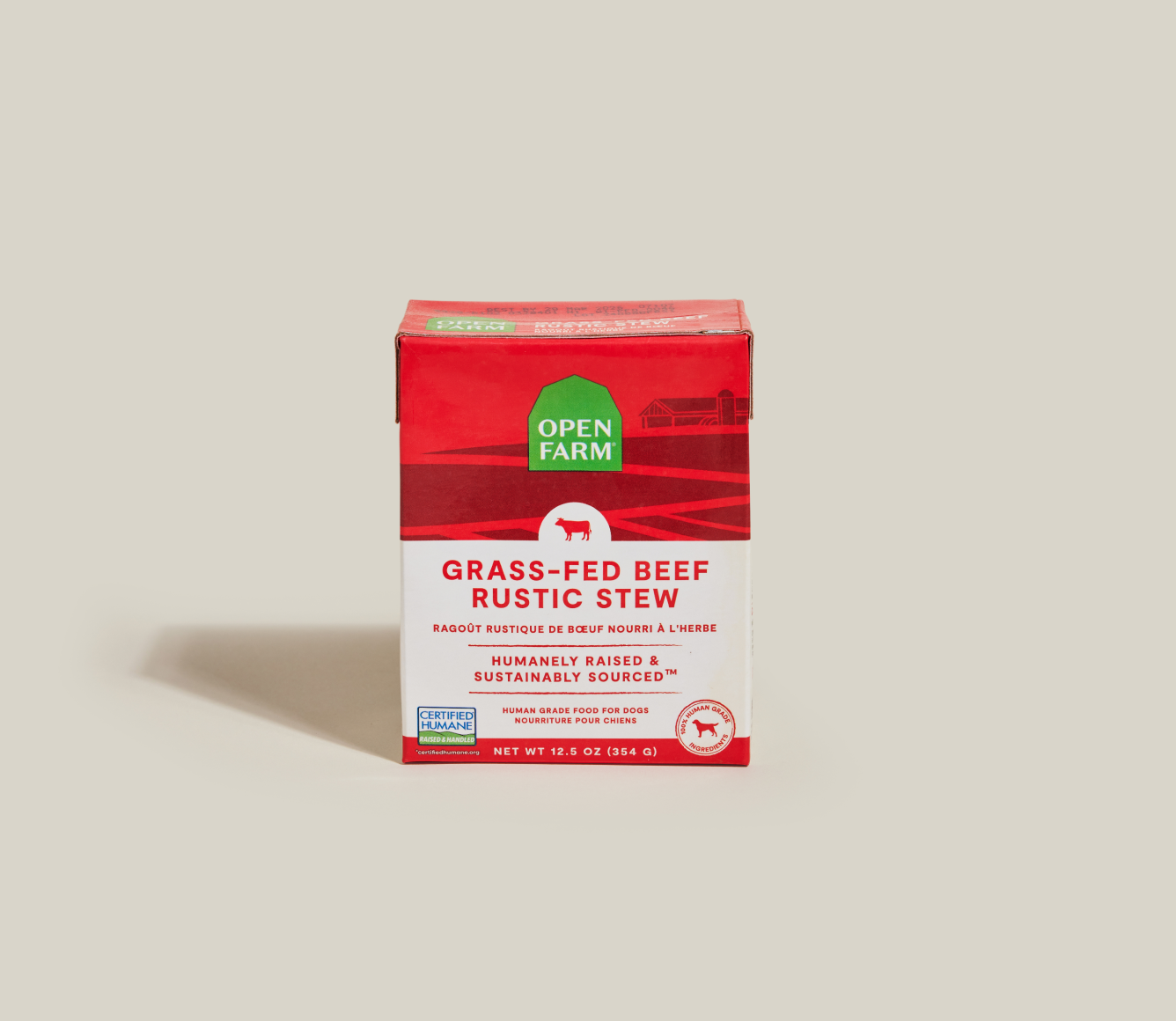 Open Farm Grass-Fed Beef Rustic Stew Wet Dog Food 12.5 oz carton