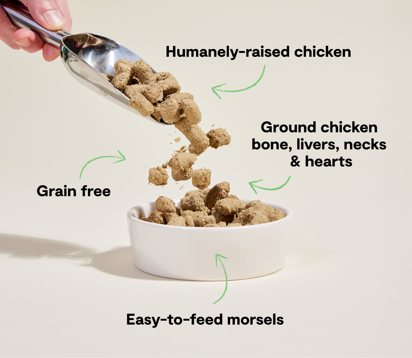 Open Farm Harvest Chicken freeze dried raw benefits - humanely raised chicken, grain free, easy to feed morsels
