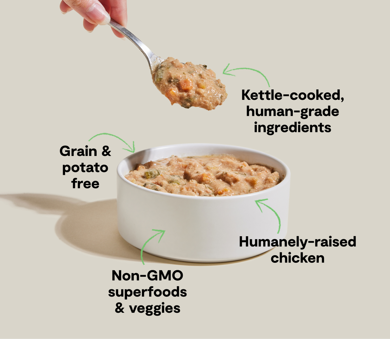 Open Farm Harvest Chicken Rustic Stew Wet Dog Food ingredient and benefit highlights