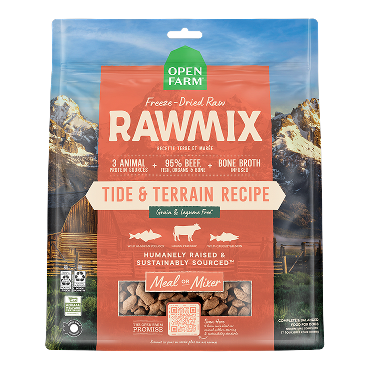 Open Farm RawMix Tide & Terrain Freeze Dried Raw Morsels for Dogs -- 13.5 oz bag