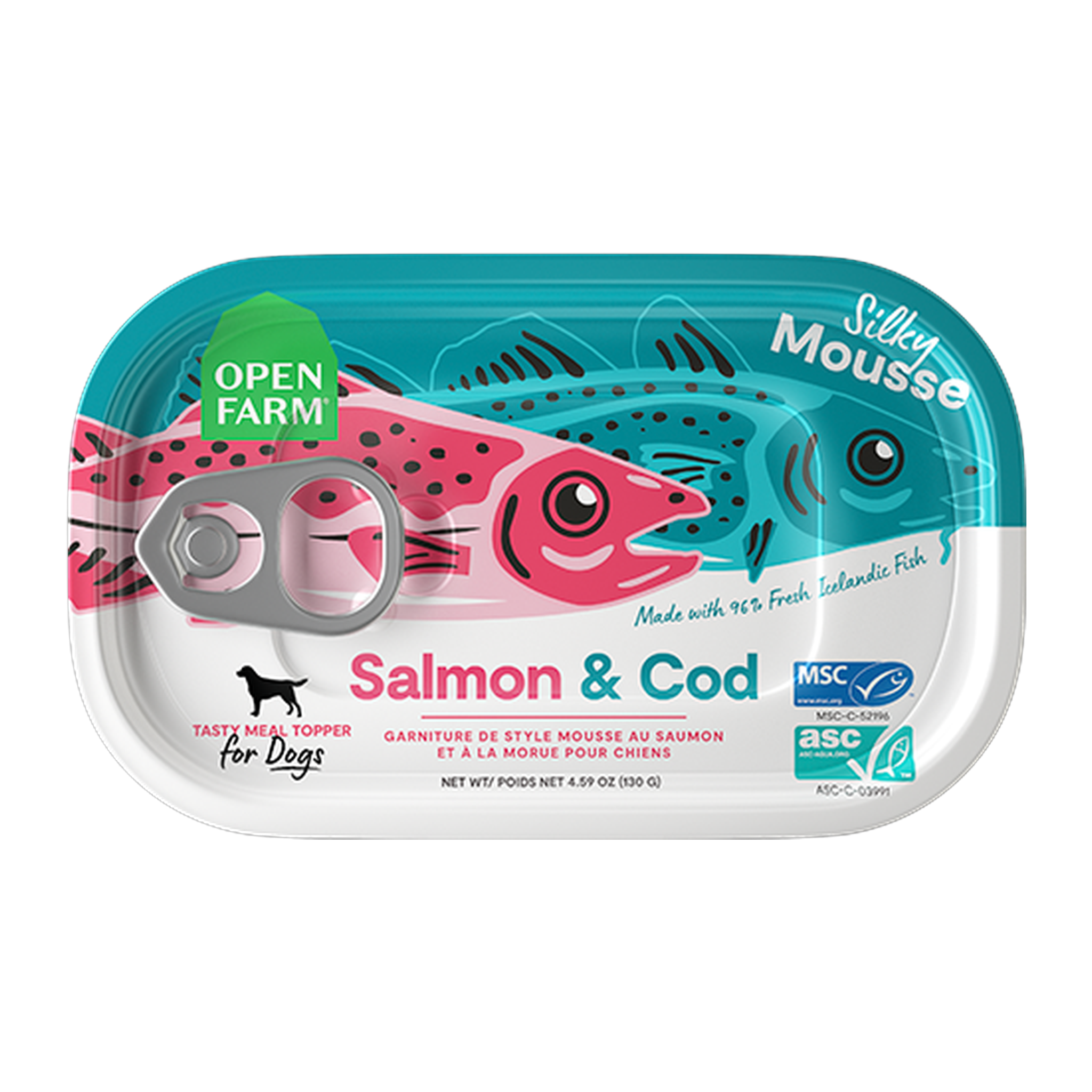 Open Farm Salmon & Cod Silky Mousse Topper for Dogs can
