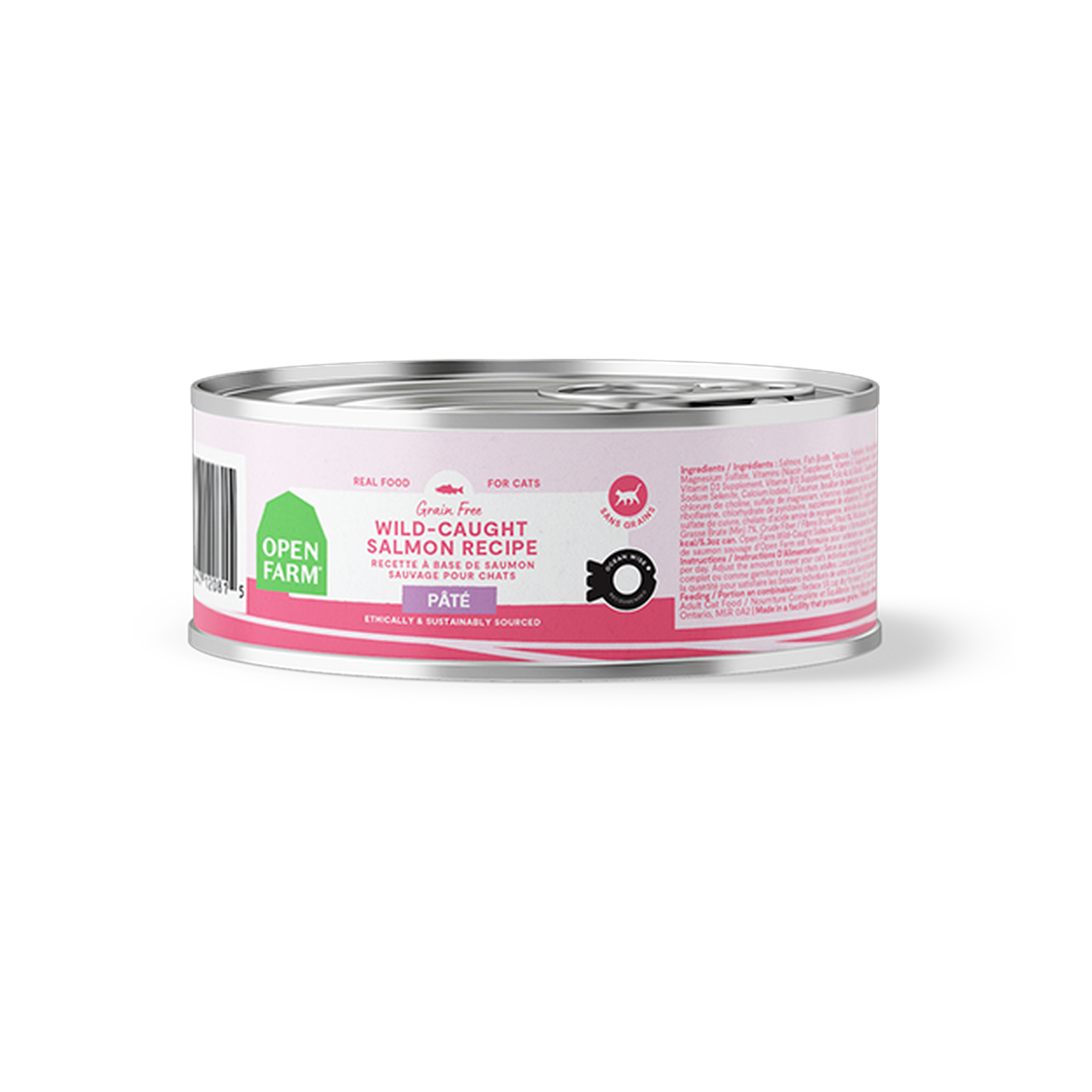 Open Farm Wild-Caught Salmon Pâté for Cats 5.3 oz can