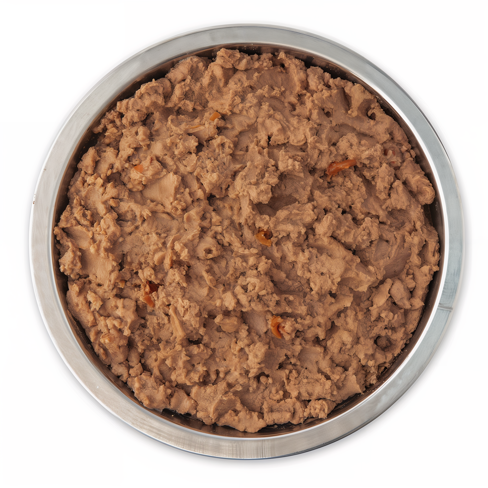Bowl of ORIJEN Puppy Poultry and Fish Pâté showing the smooth pâté texture with visible carrot pieces