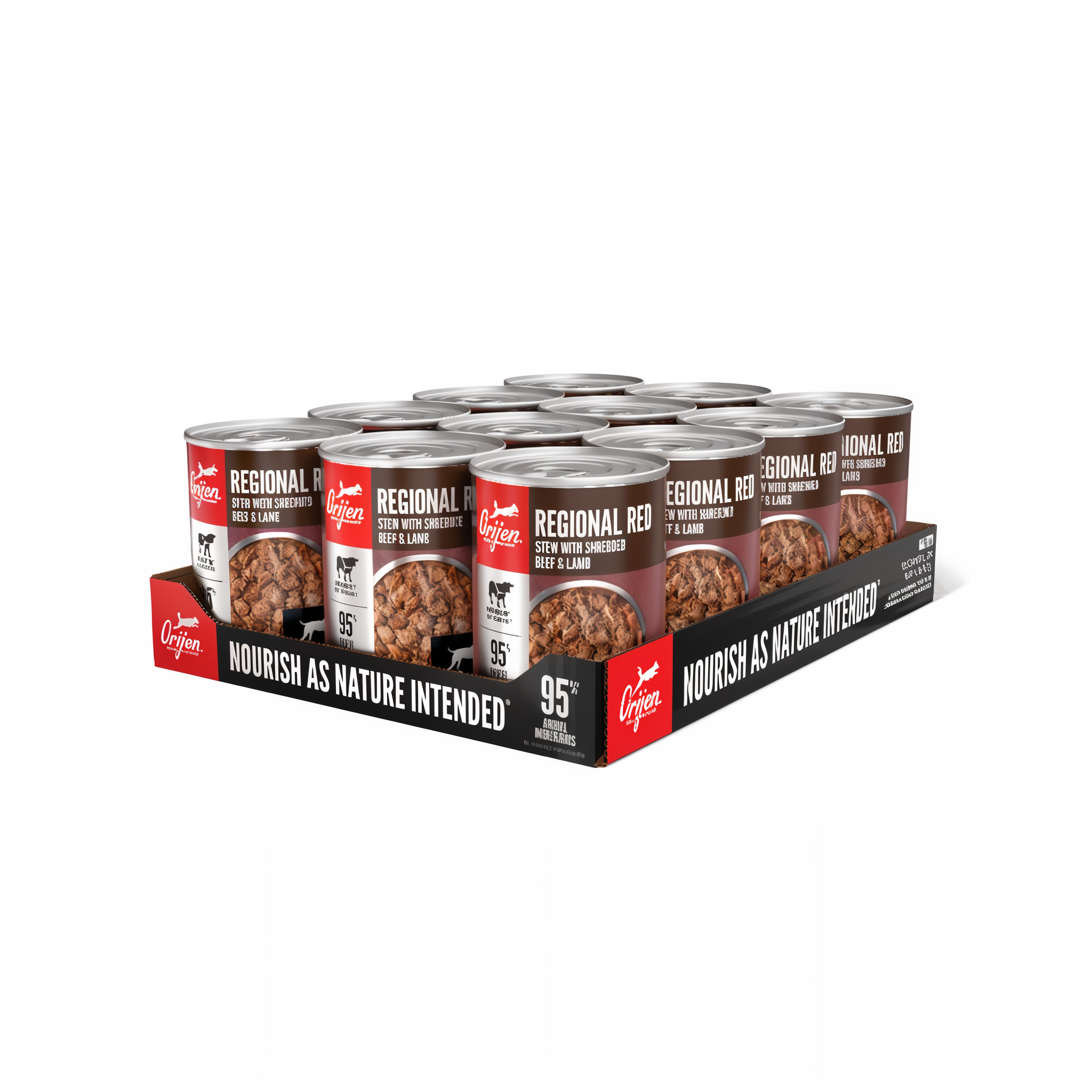 Case of 12 ORIJEN Regional Red Stew with Shredded Beef and Lamb 12.8 oz cans