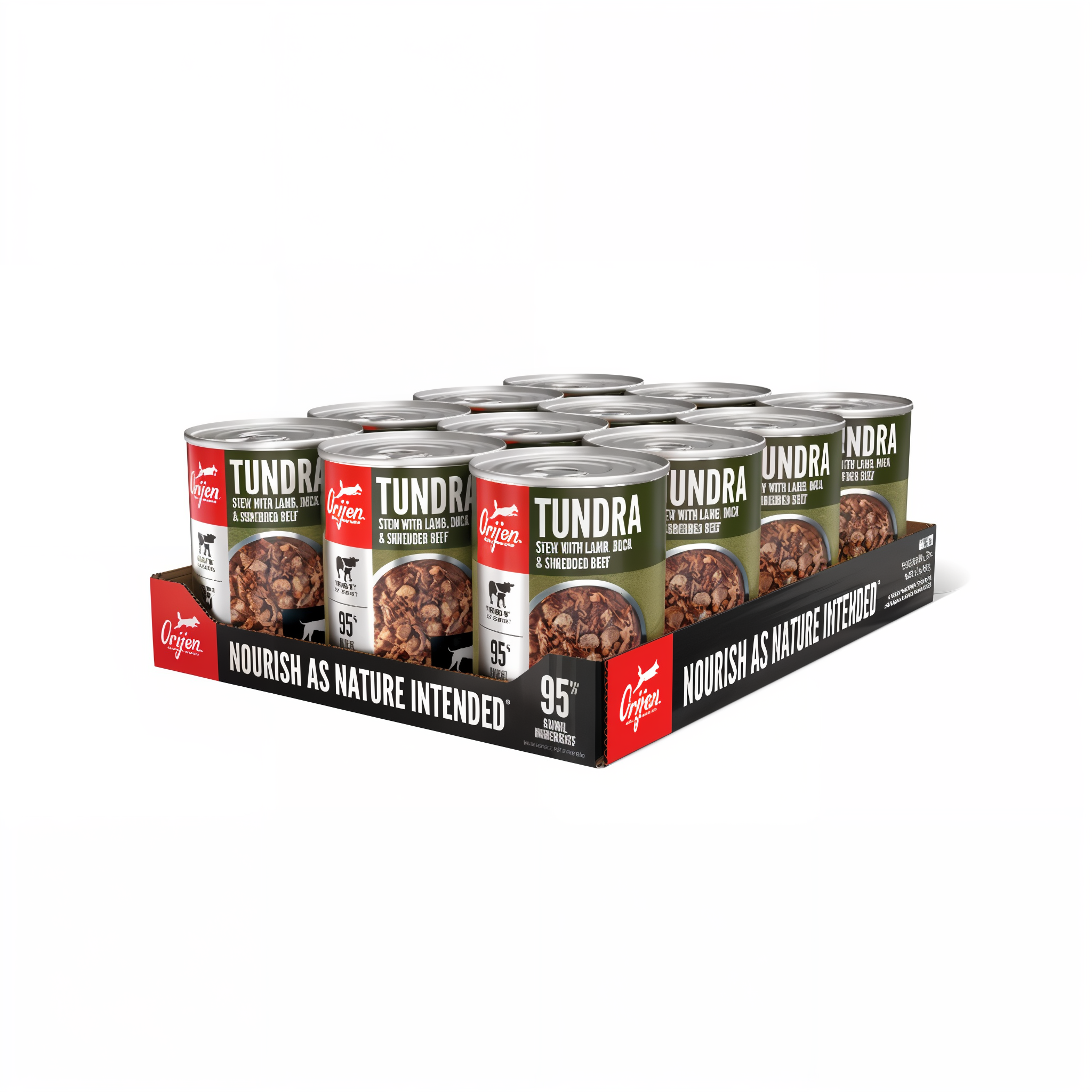 Case of 12 ORIJEN Tundra Stew with Lamb, Duck and Shredded Beef 12.8 oz cans