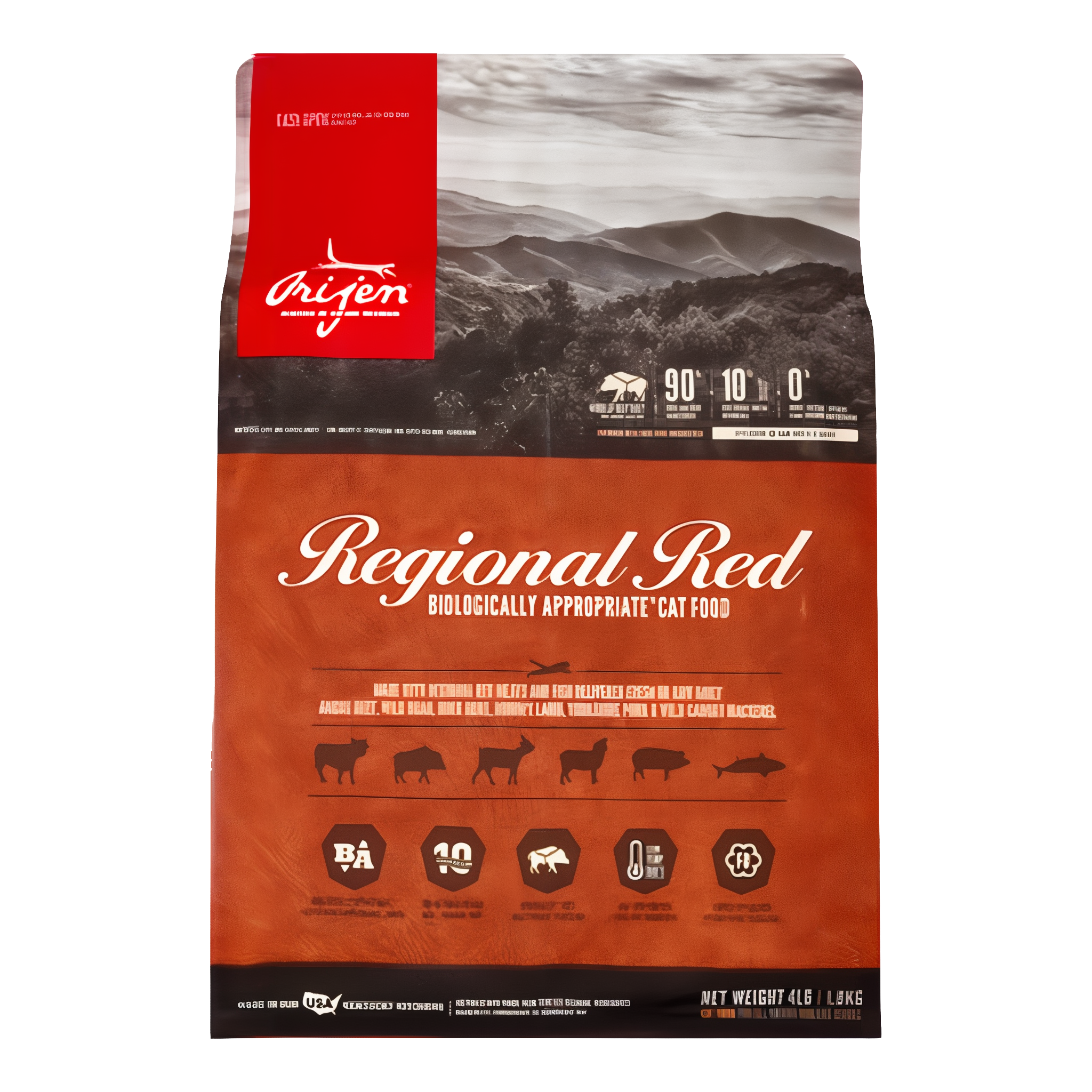 Orijen Regional Red Grain-Free Biologically Appropriate Red Meat & Fish Dry Cat Food