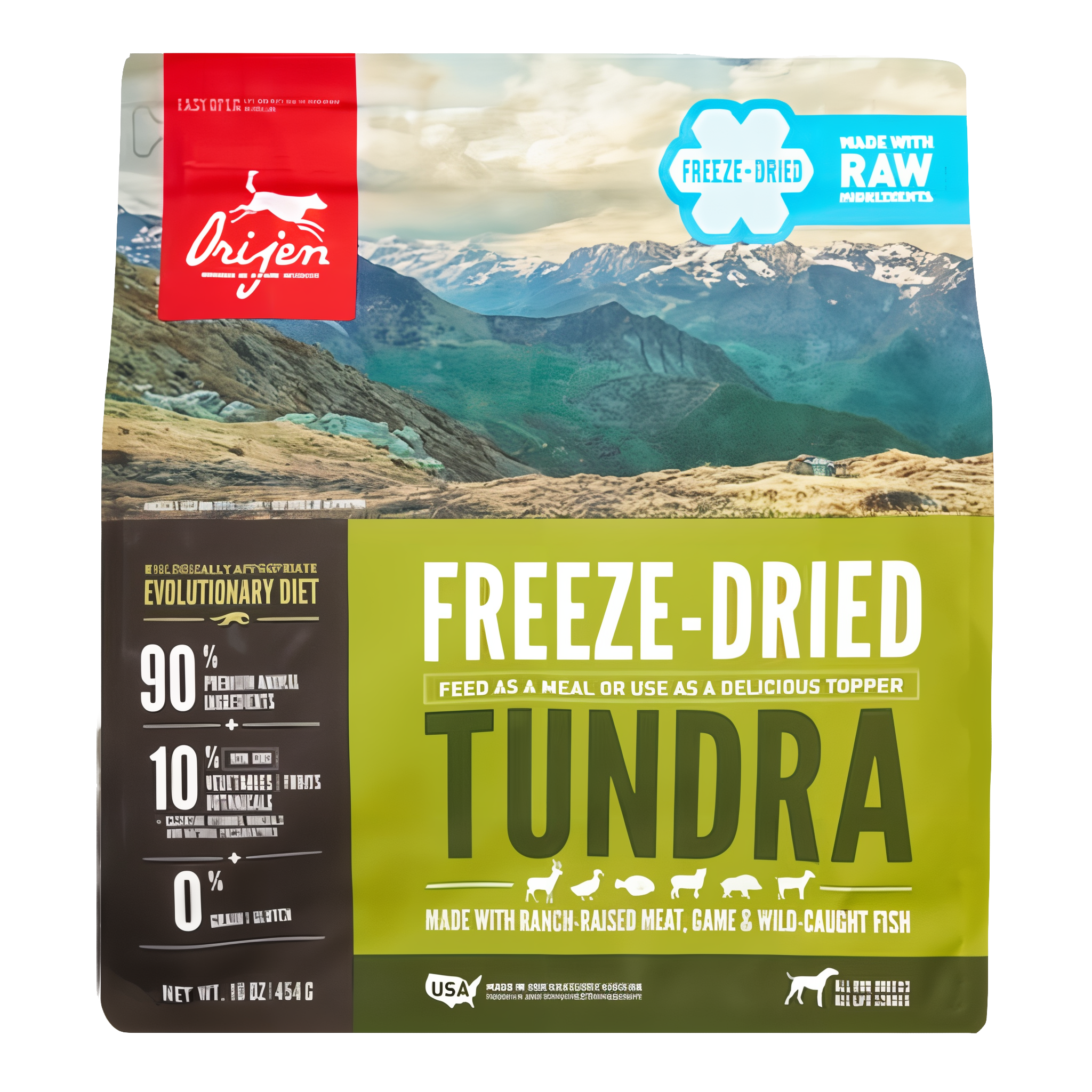 Orijen Tundra Grain-Free All Stages Freeze Dried Dog Food