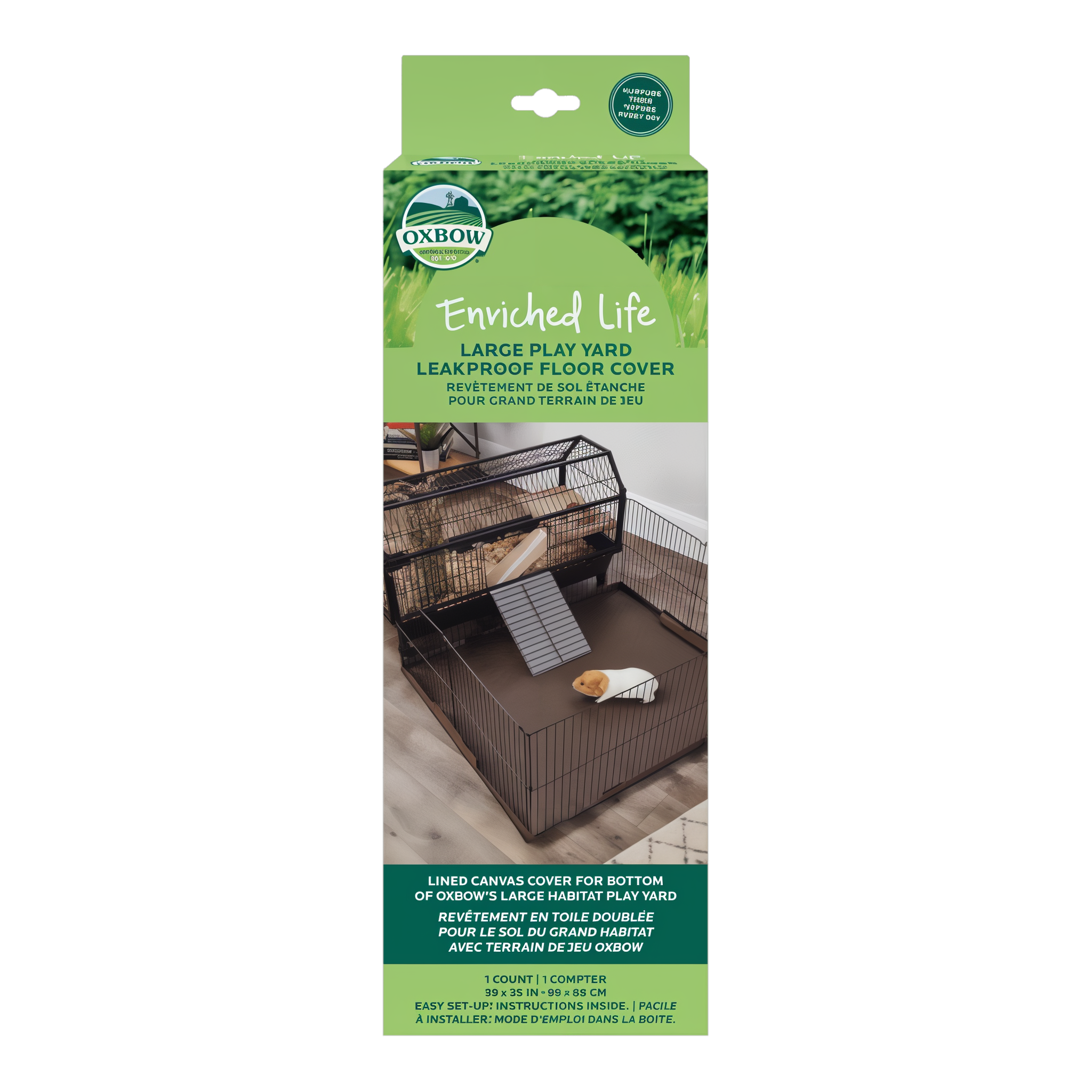 Oxbow Enriched Life Leakproof Play Yard Floor Cover, Large, in packaging