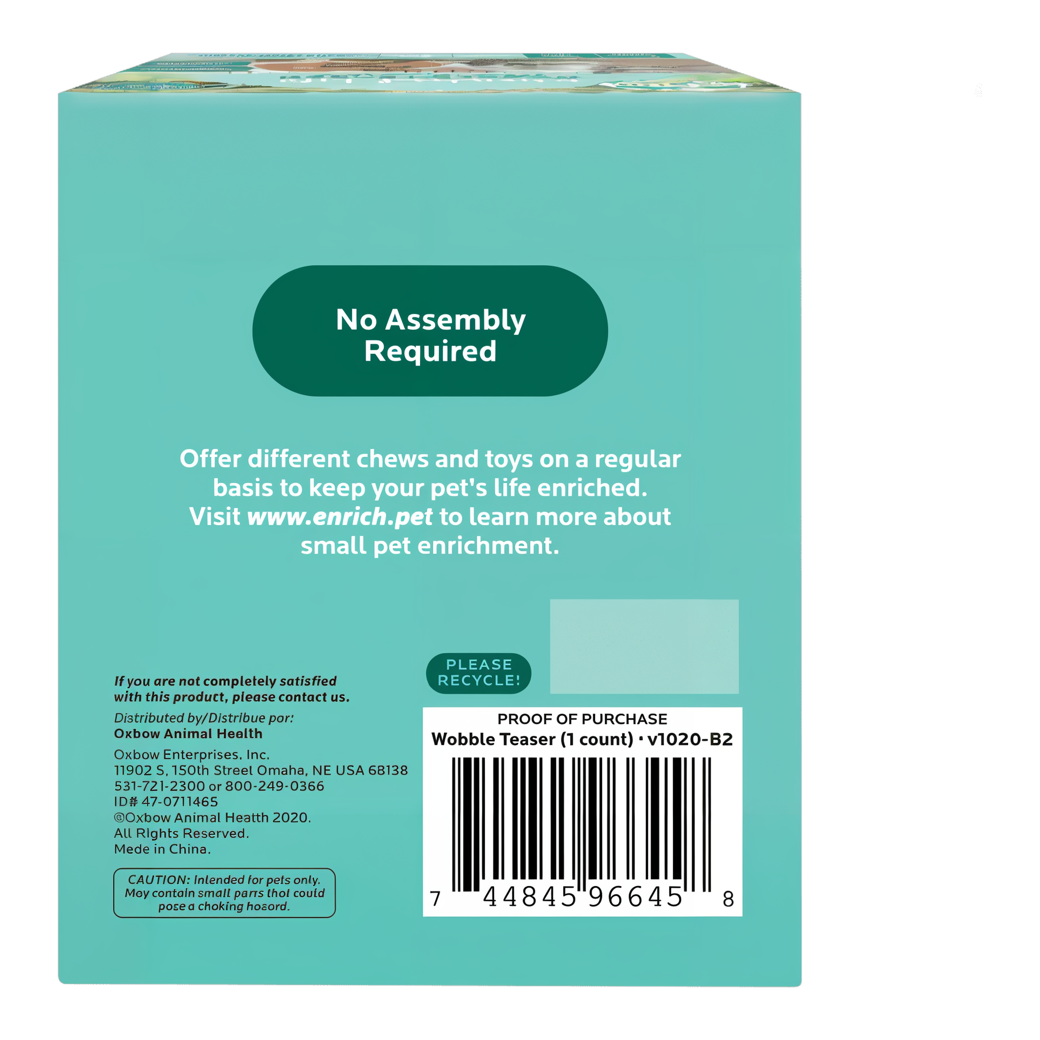 Back of the Wobble Teaser packaging