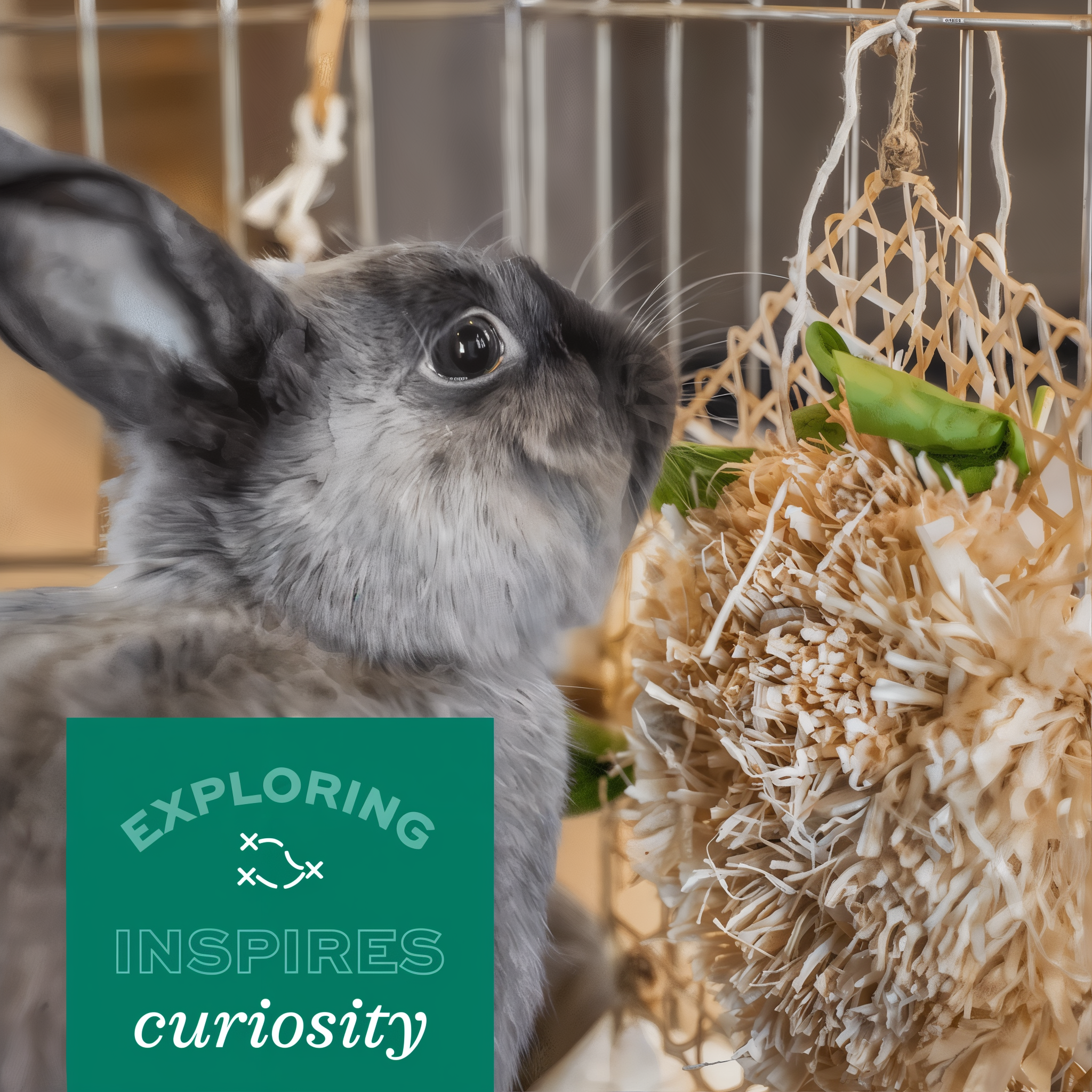 Exploring inspires curiosity — rabbit foraging