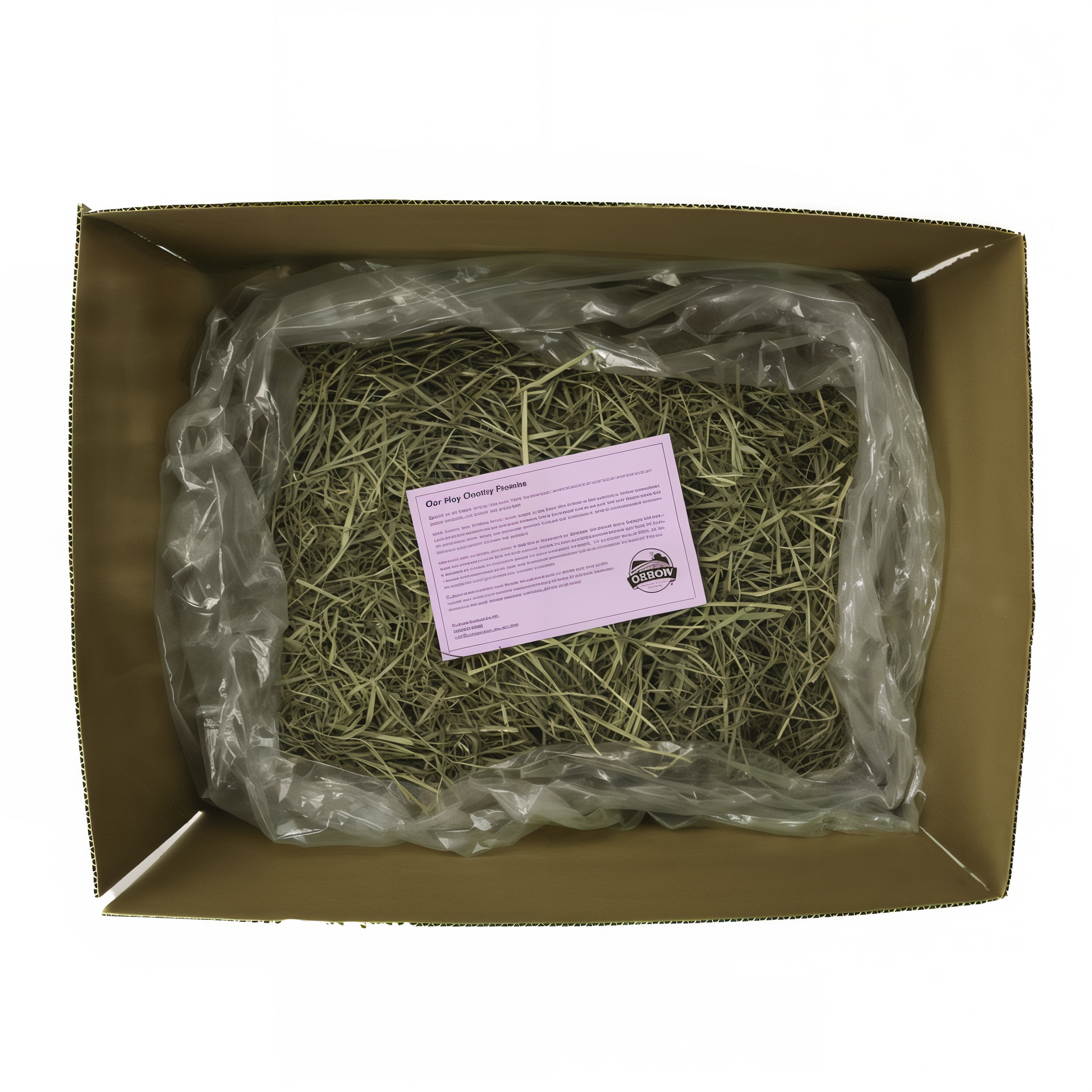 Bulk Western Timothy Hay box open with protective liner