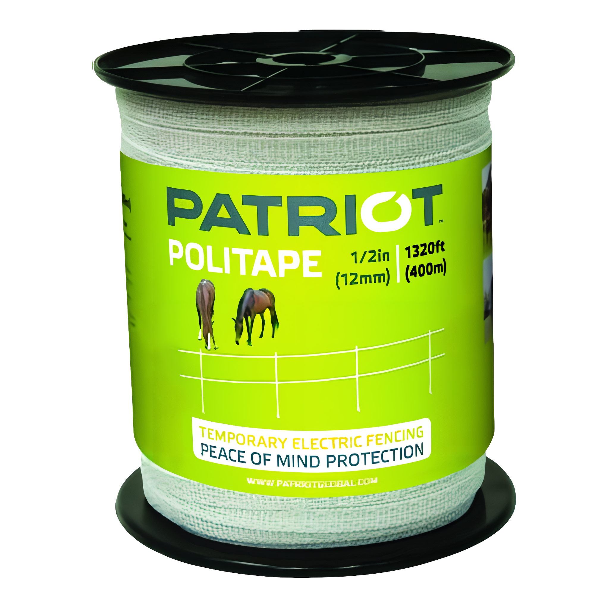 Patriot Politape 1/2 inch x 1320 ft white for farm animal containment. #1/2" x 1320 ft#White