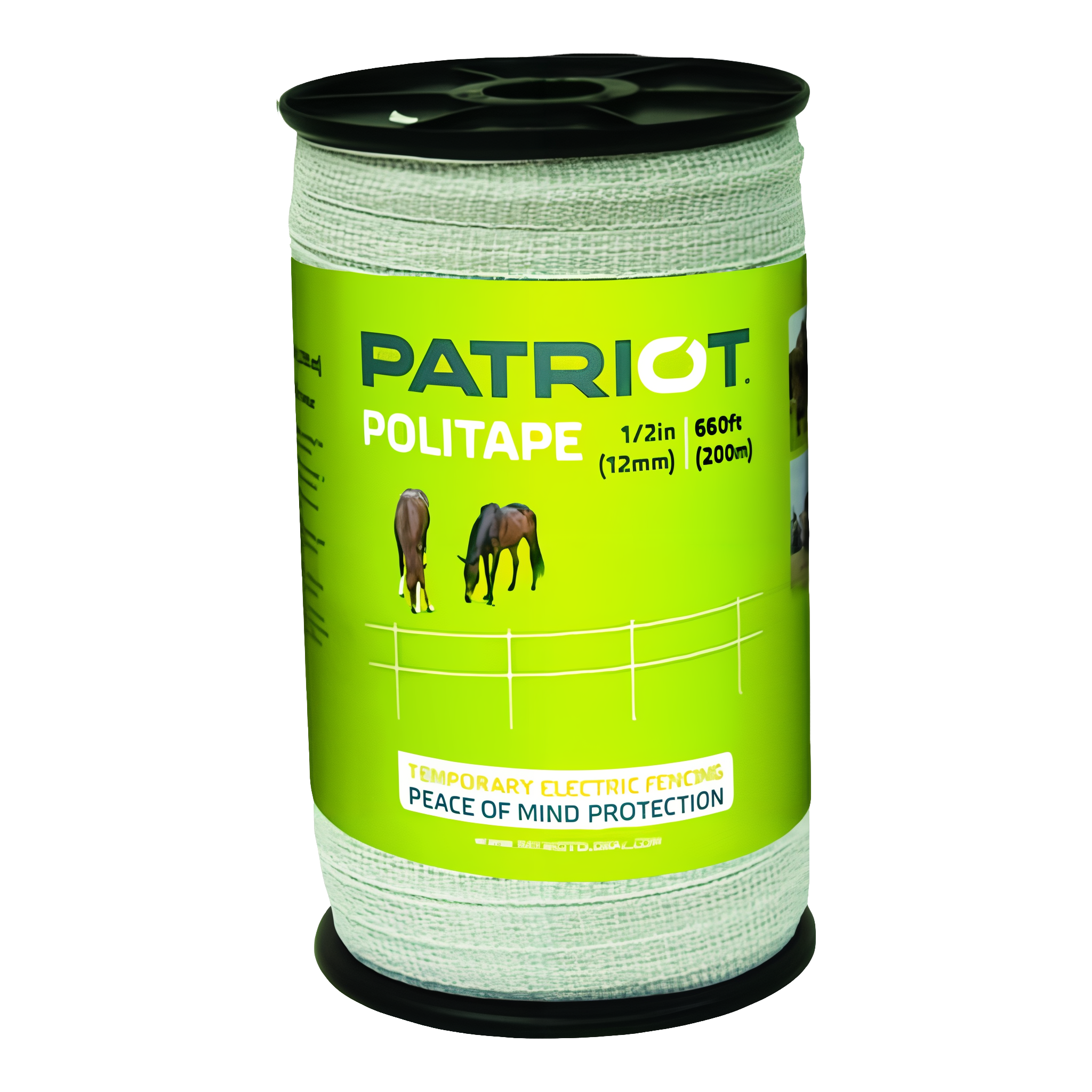 Patriot Politape 1/2 inch x 660 ft white for livestock fencing. #1/2" x 660 ft#White