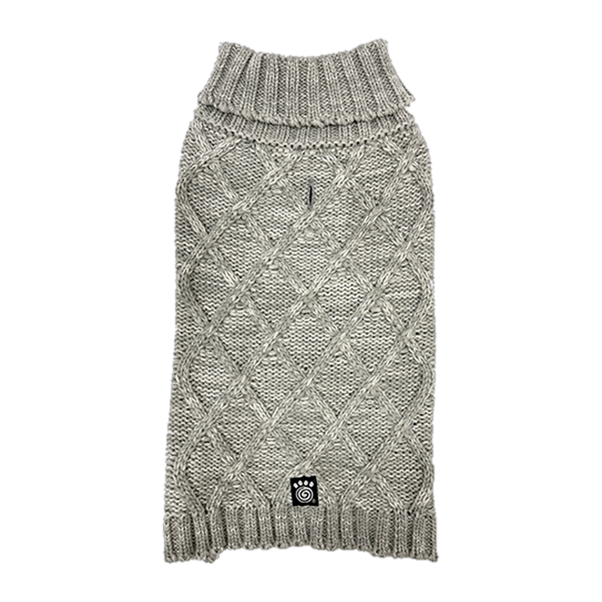 PetRageous Designs Crisscross Turtleneck Dog Sweater Gray -- product image