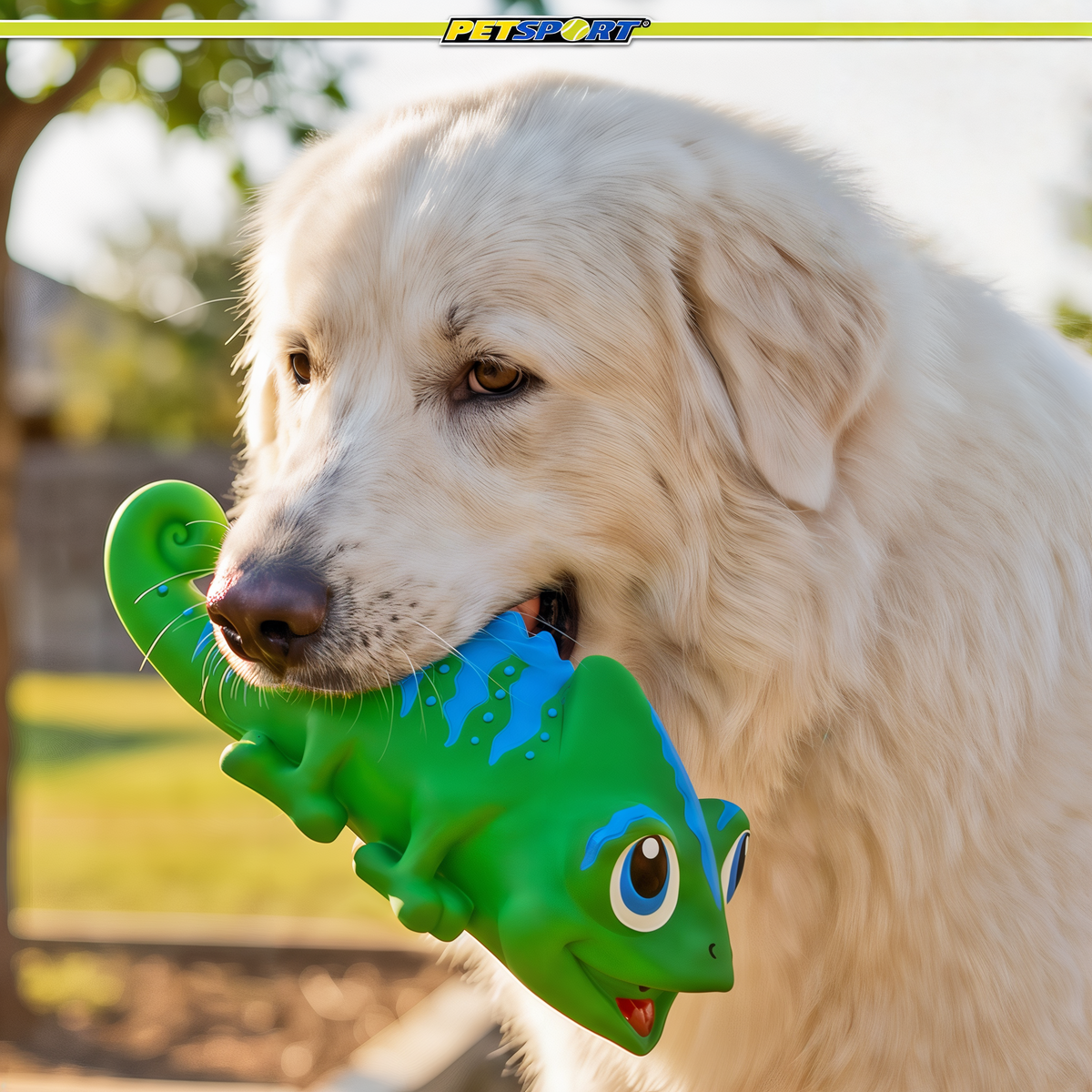 Petsport USA Naturflex Large Chameleon 11.75 in Latex Dog Toy -- lifestyle
