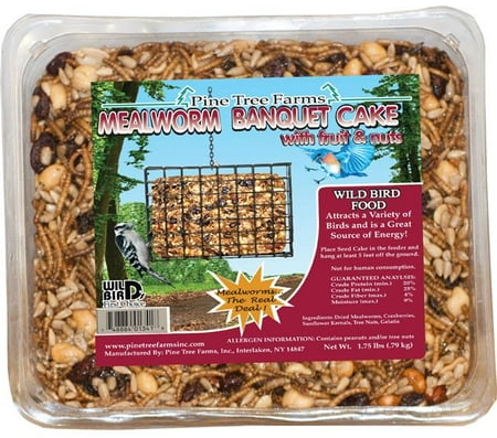 Pine Tree Farms Mealworm Banquet Large Seed Cake