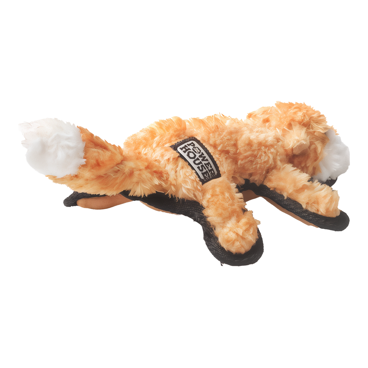 Power House mini fox plush dog toy studio view 4