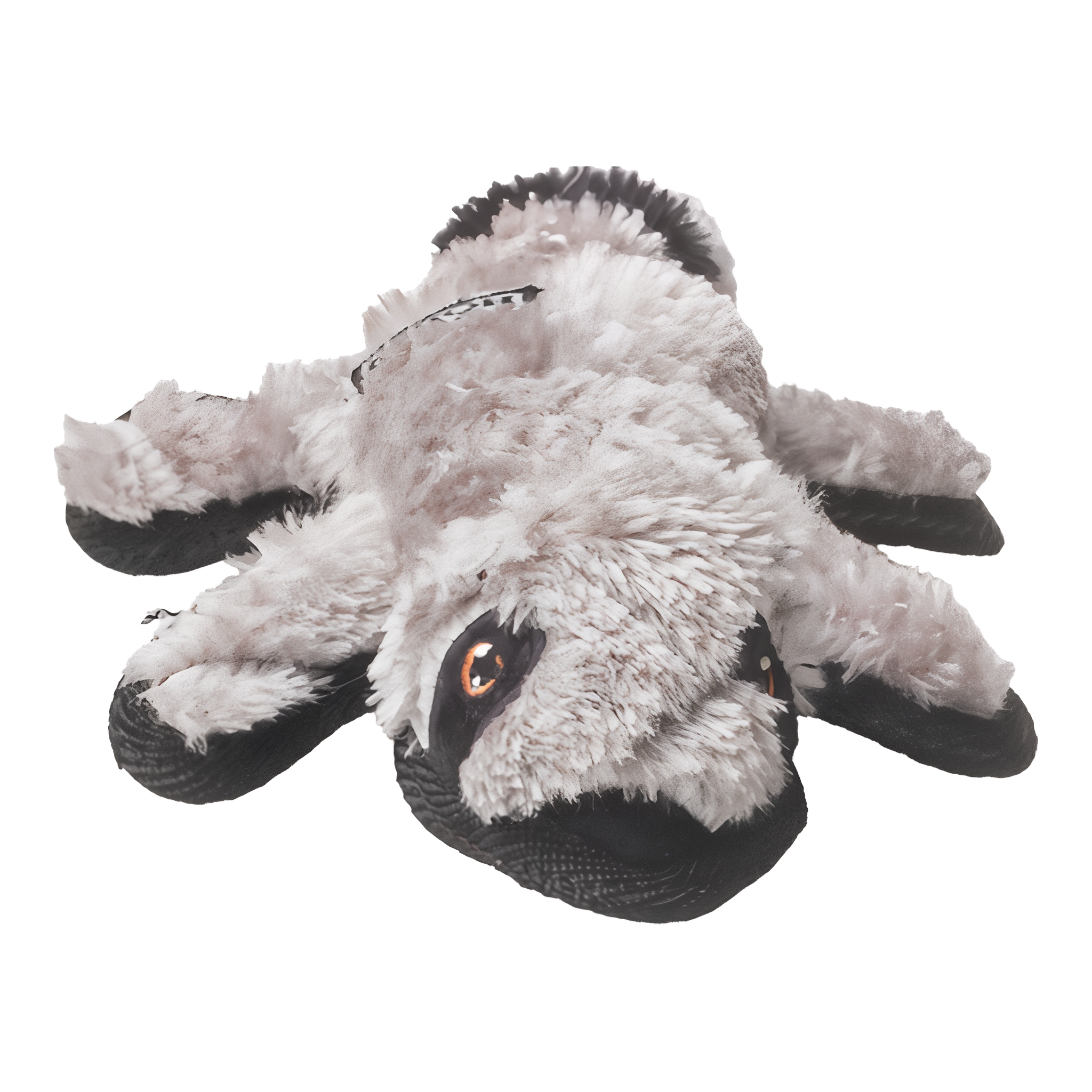 Power House mini raccoon plush dog toy studio view 2