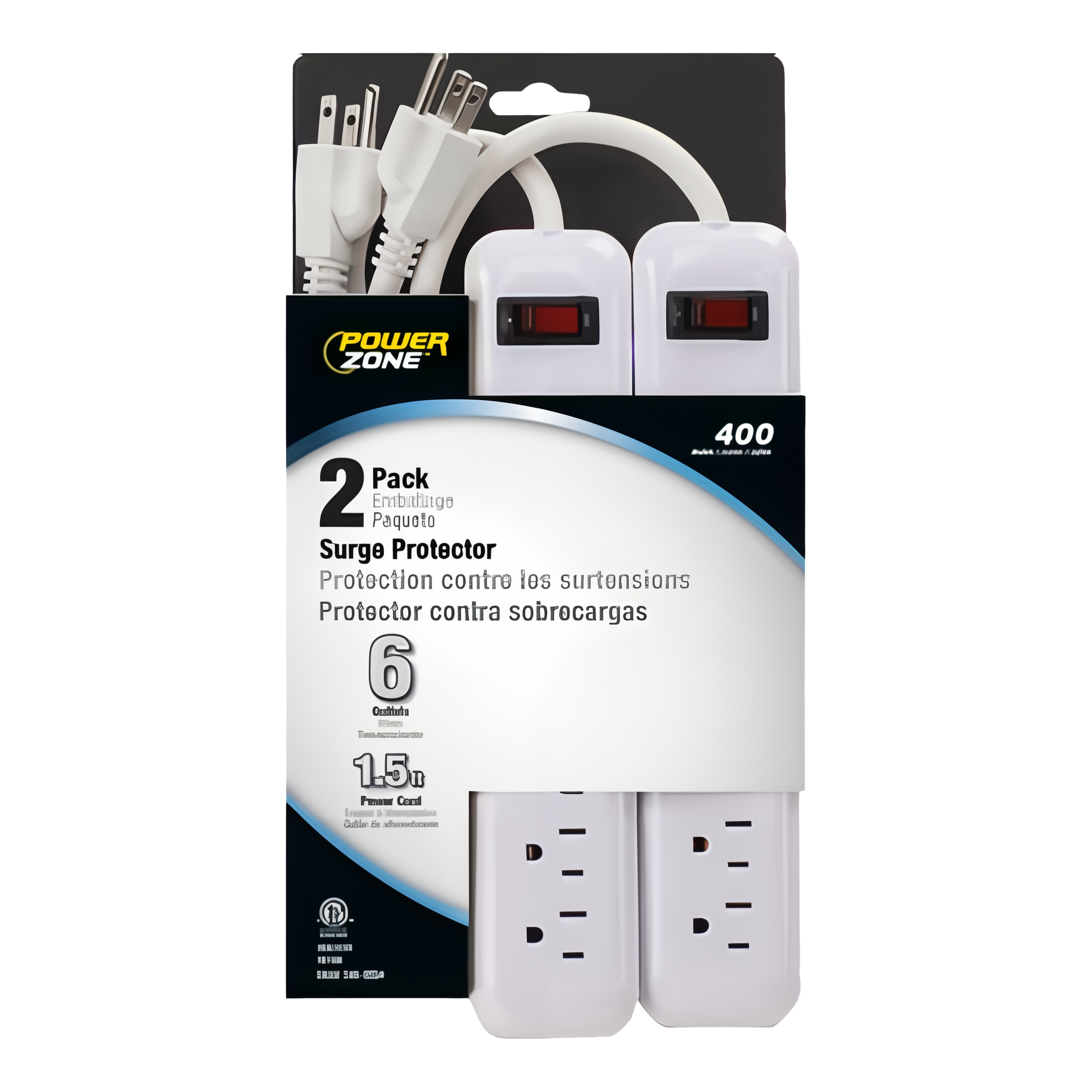 PowerZone Surge Protector 6 Outlet