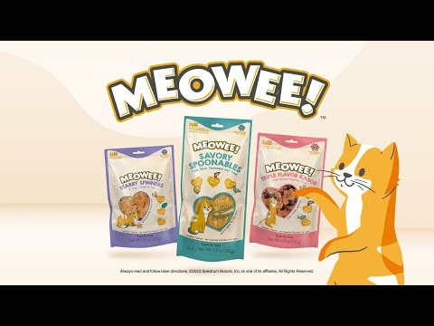 Meowee! Savory Slices Triple Flavor Cat Treats 4 oz -- video