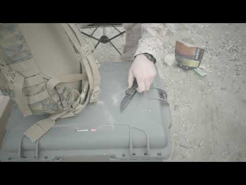 SOG-TAC XR folding knife product overview video by SOG showing the XR Lock mechanism and ambidextrous opening