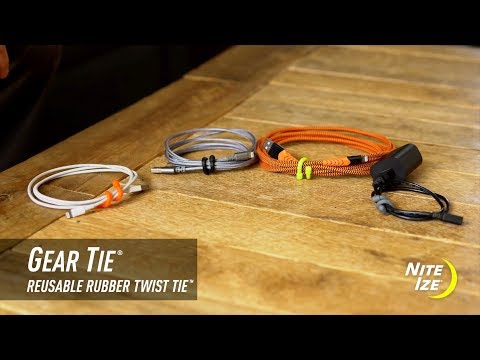 Nite Ize Gear Tie Reusable Rubber Twist Tie product overview video