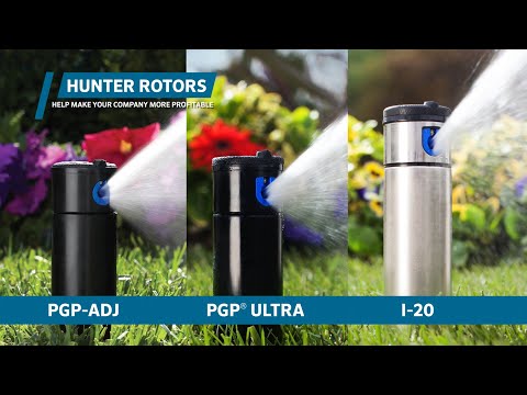 Hunter 3/4 in. inlet rotors product overview video featuring the PGP family of gear-drive rotors