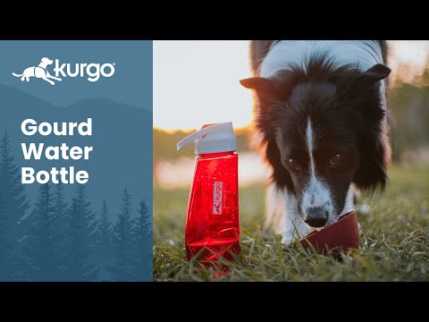 Kurgo Gourd 2-in-1 dog water bottle overview