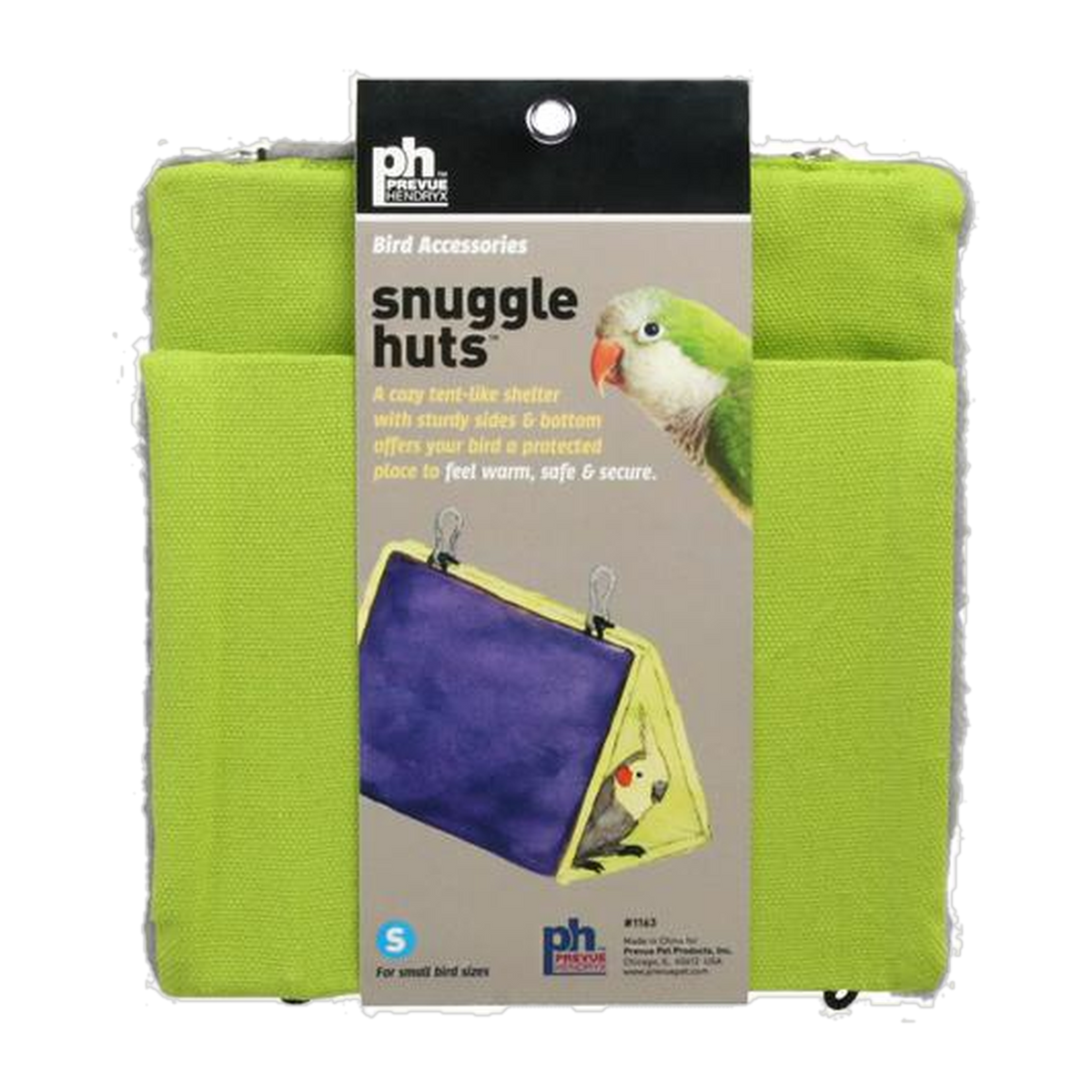 Prevue Snuggle Hut small size retail card green and purple