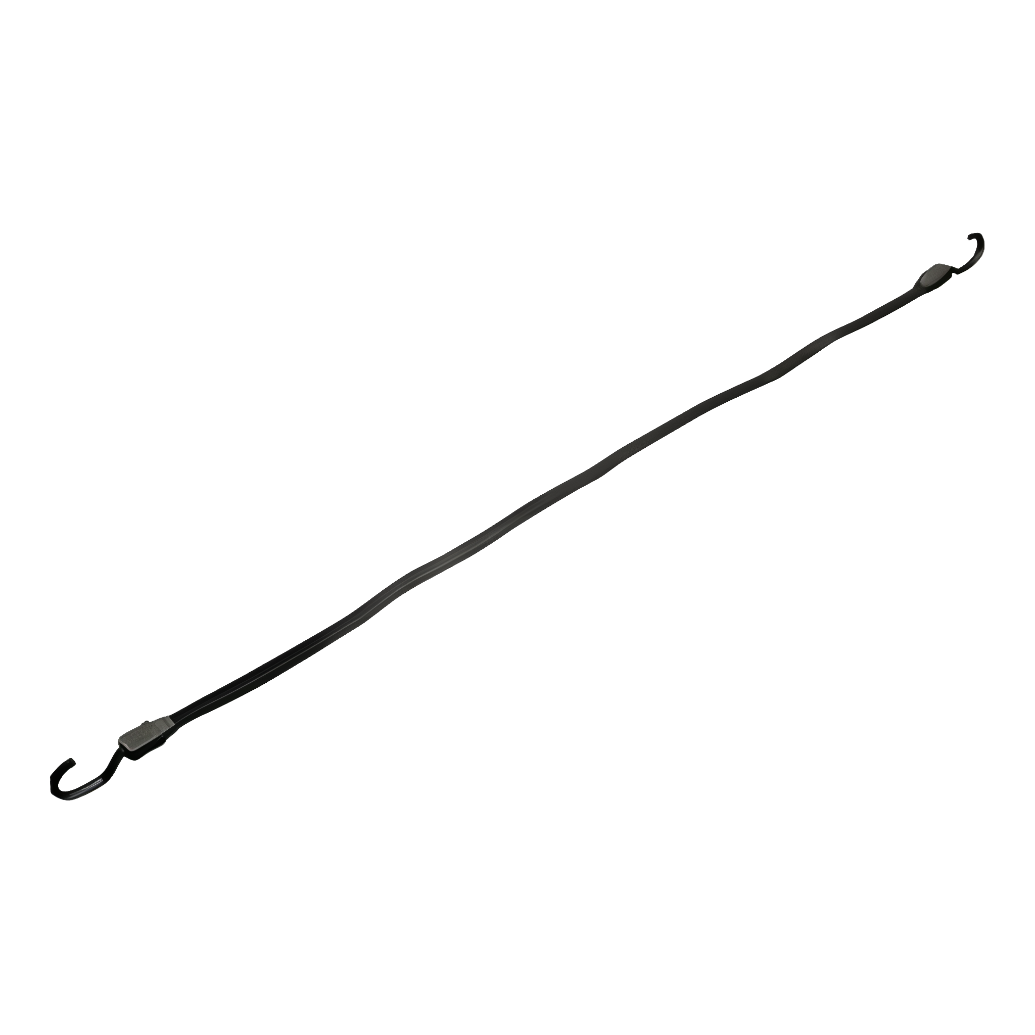 Prosource black bungee stretch cord with hook end, 40 inches long.