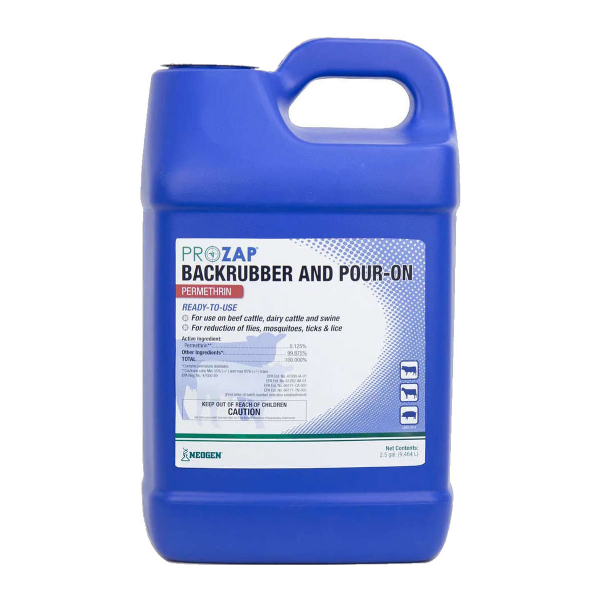 Prozap Backrubber & Pour-On Insecticide 2.5 Gallon -- product image