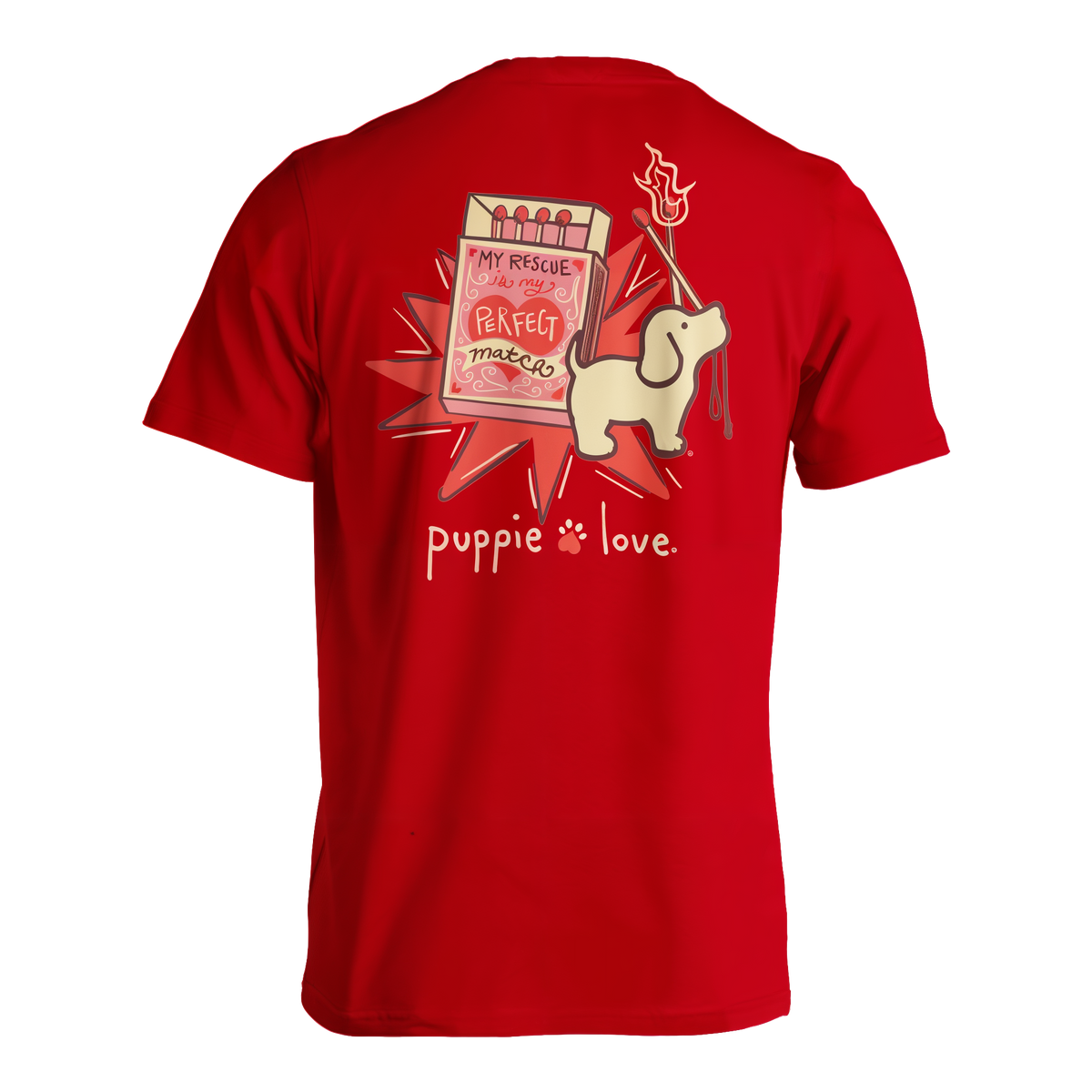 Puppie Love Perfect Match Pup Short Sleeve Tee -- product image