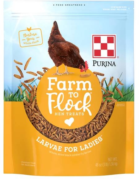 Purina Animal Nutrition Farm to Flock Larvae for Ladies Hen Treats