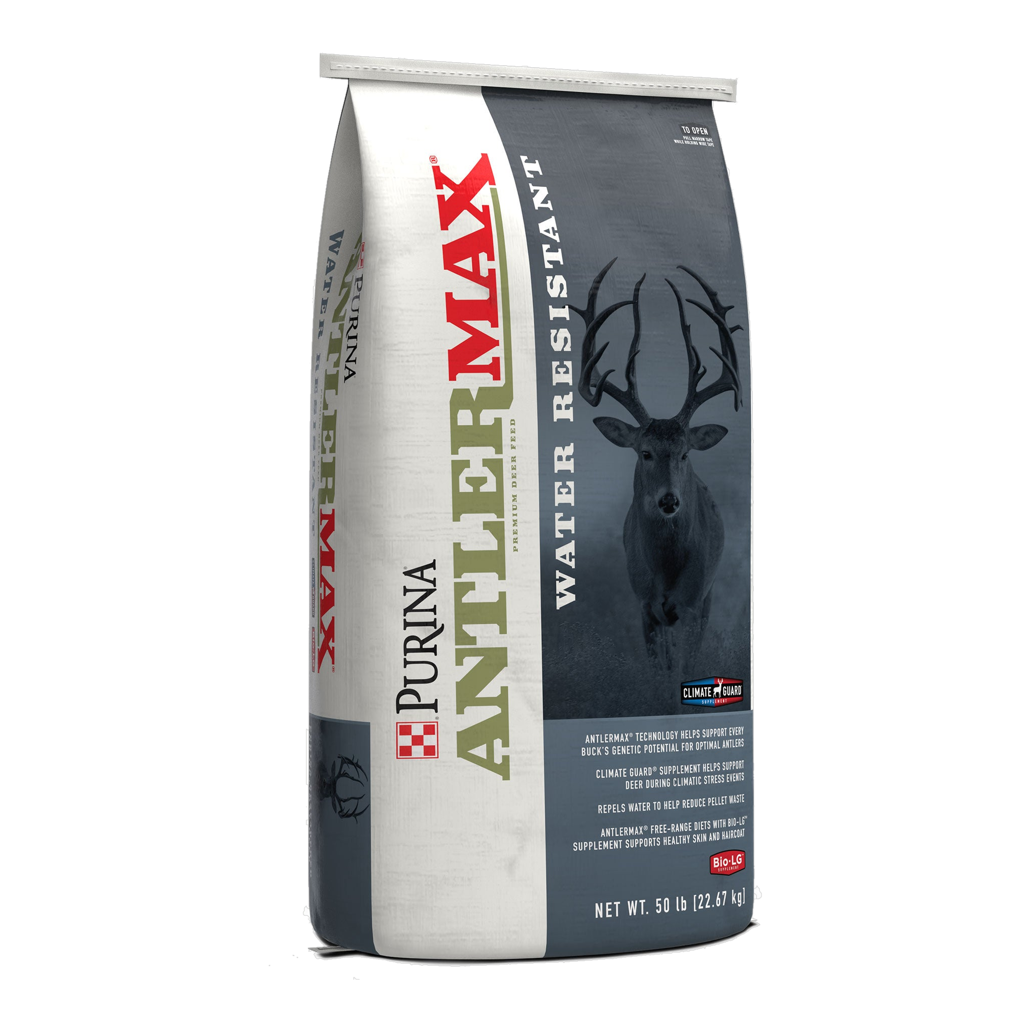 Purina AntlerMax Water Shield Deer 20 bag angled left view