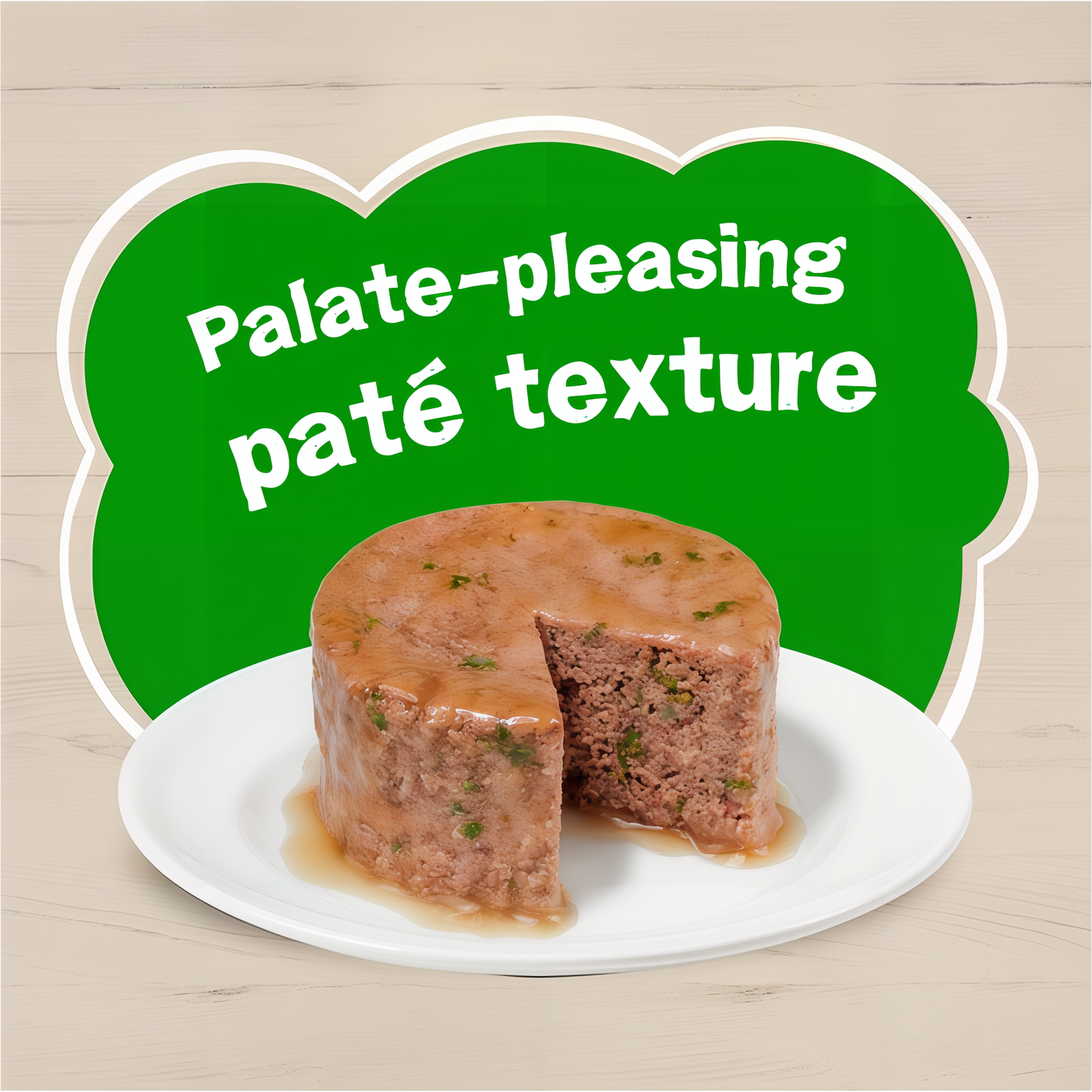 Palate-pleasing paté texture served on a plate