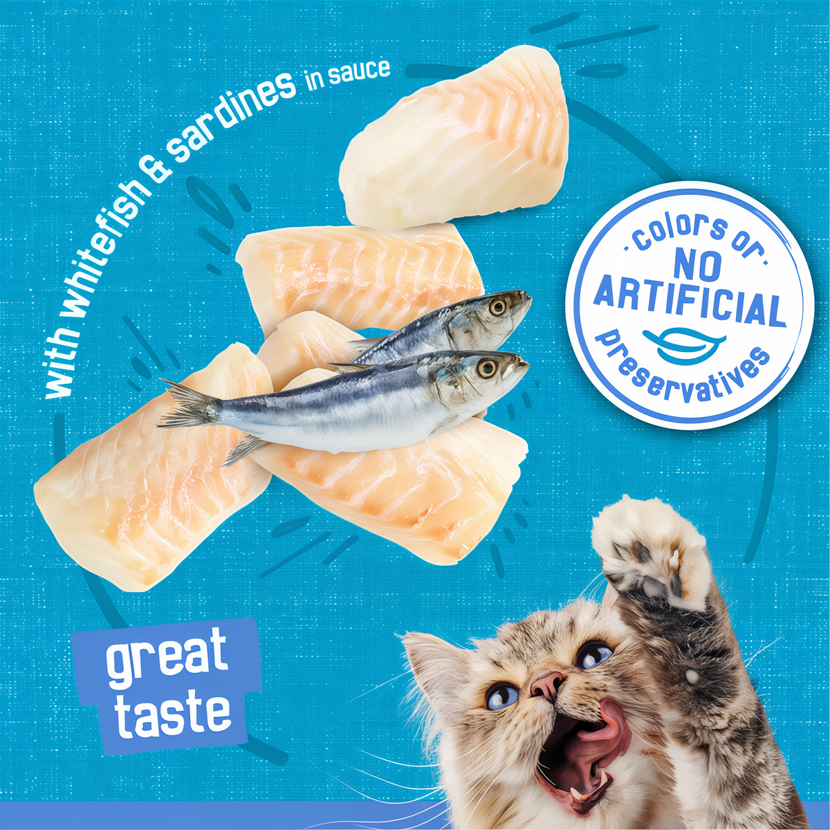 Real whitefish and sardines shown with the Whitefish and Sardines in Sauce recipe