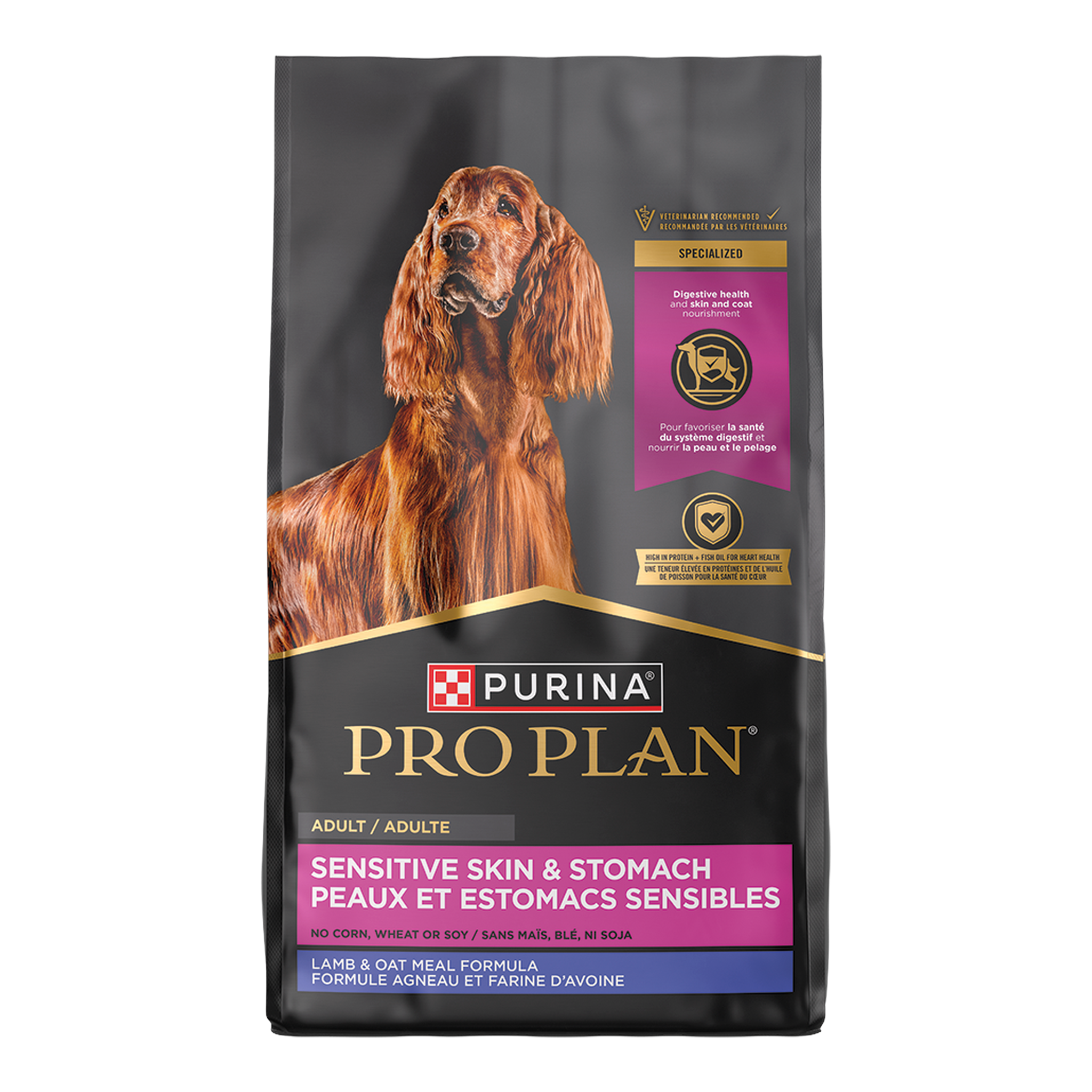Purina Pro Plan Specialized Sensitive Skin and Stomach Lamb and Oat Meal Formula dry dog food bag