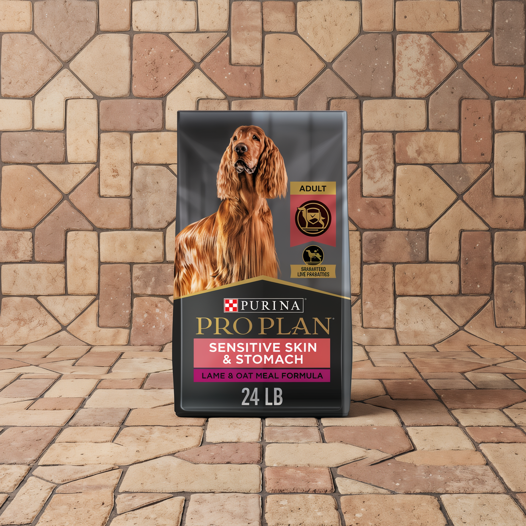 Purina Pro Plan Sensitive Skin and Stomach dog food, 4 lb bag. #4 lb