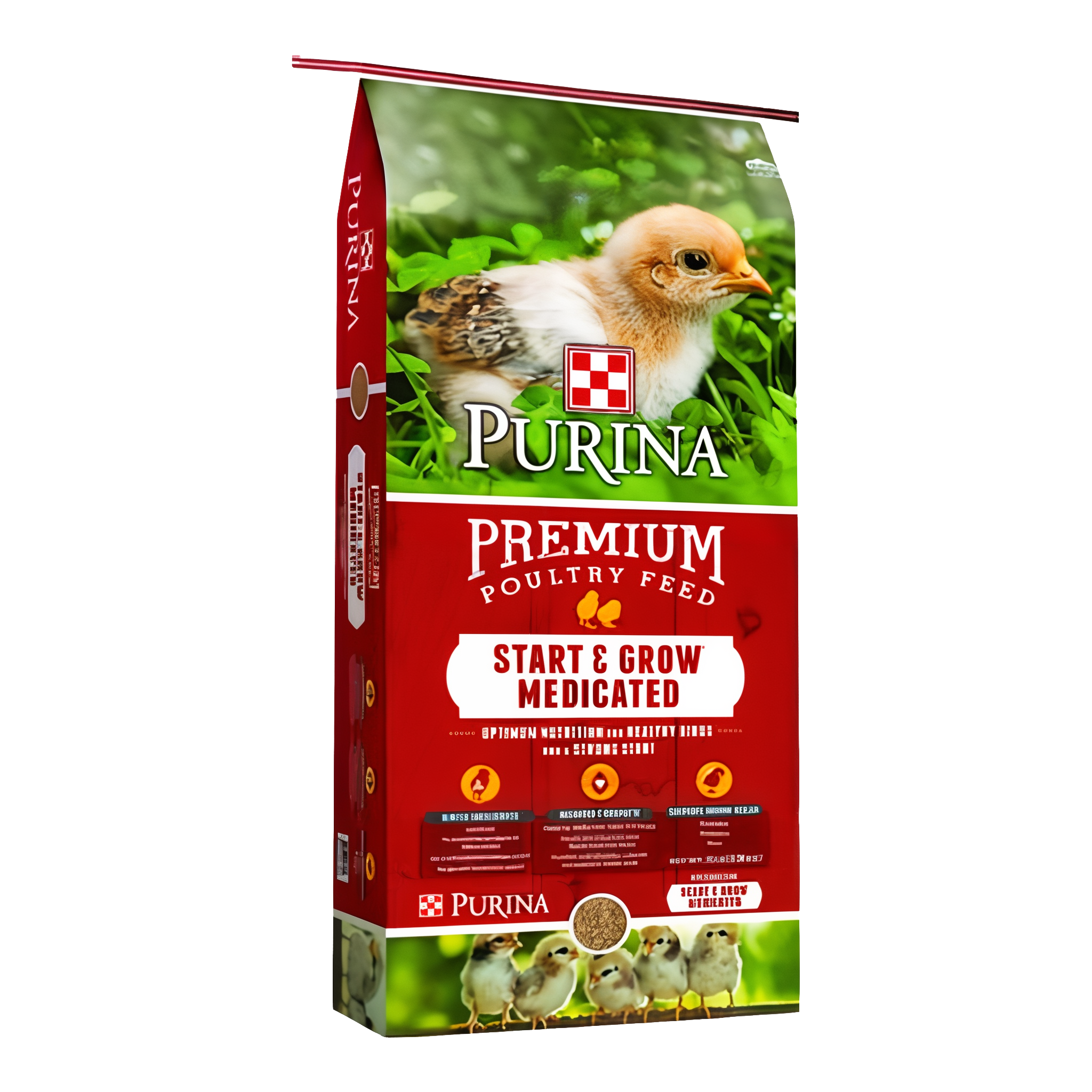 Purina Start N Grow w/AMP Crumbles chicken feed, 50 lb bag #50 lb