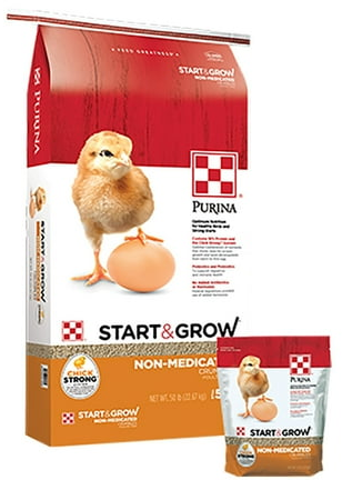 Purina Animal Nutrition Start + Grow CR chicken feed, 50 lb bag #50 lb