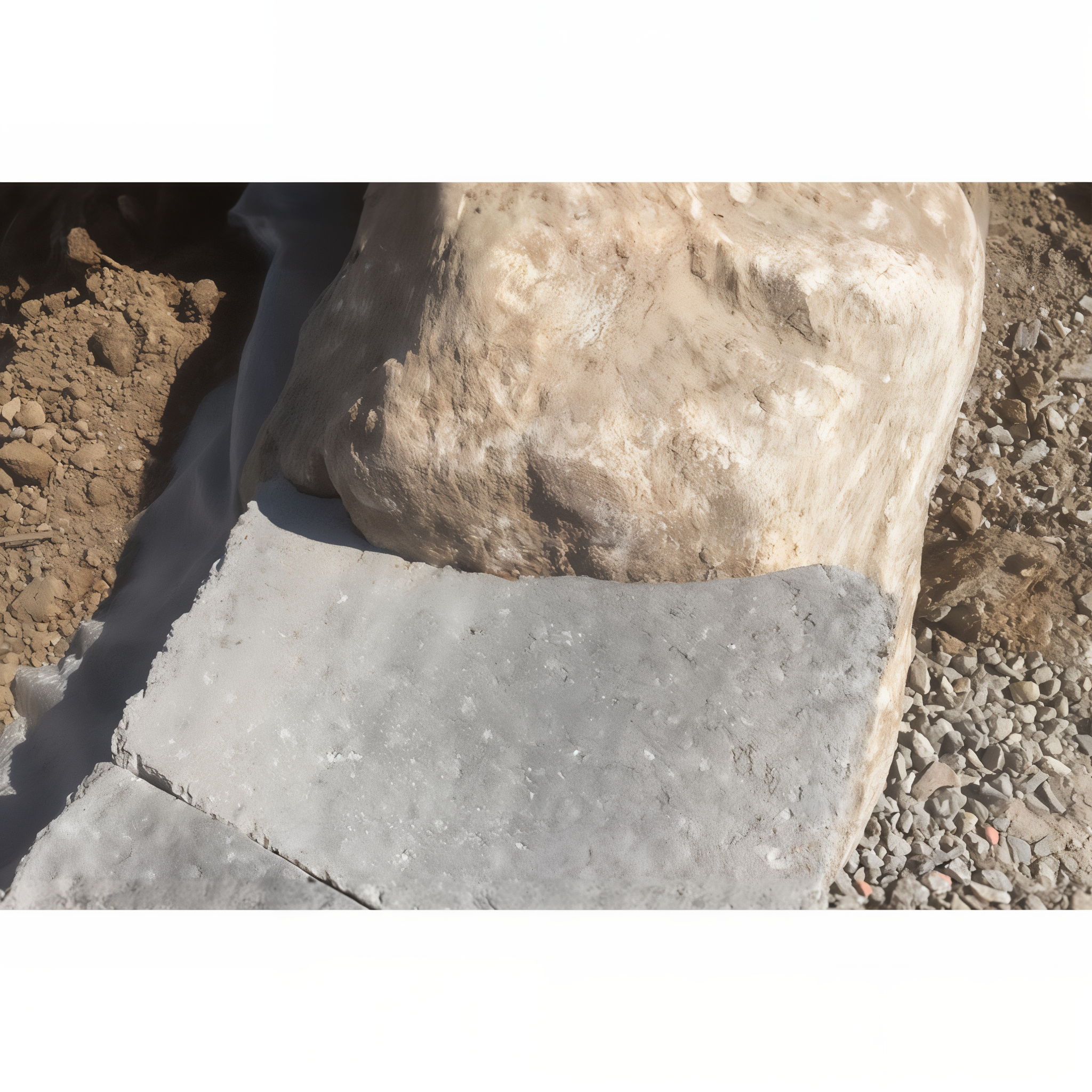 Transferring a boulder edge onto a wall cap for a tight scribed fit using the Quick-E-Scribes