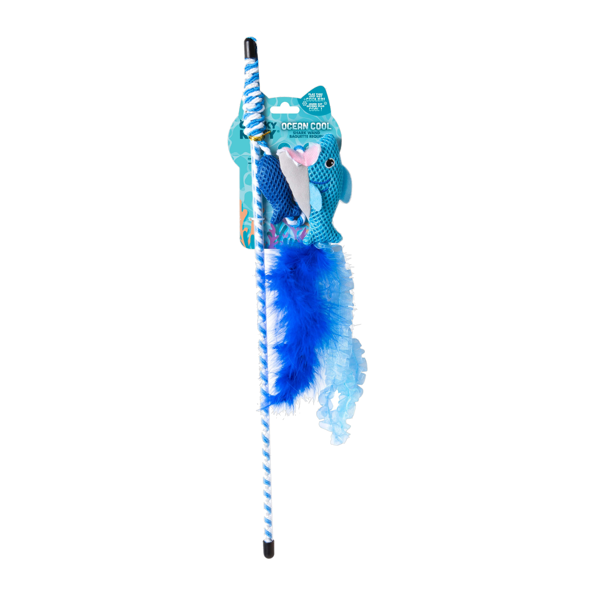 Quirky Kitty Cool Shark Wand in Ocean Cool retail packaging front view