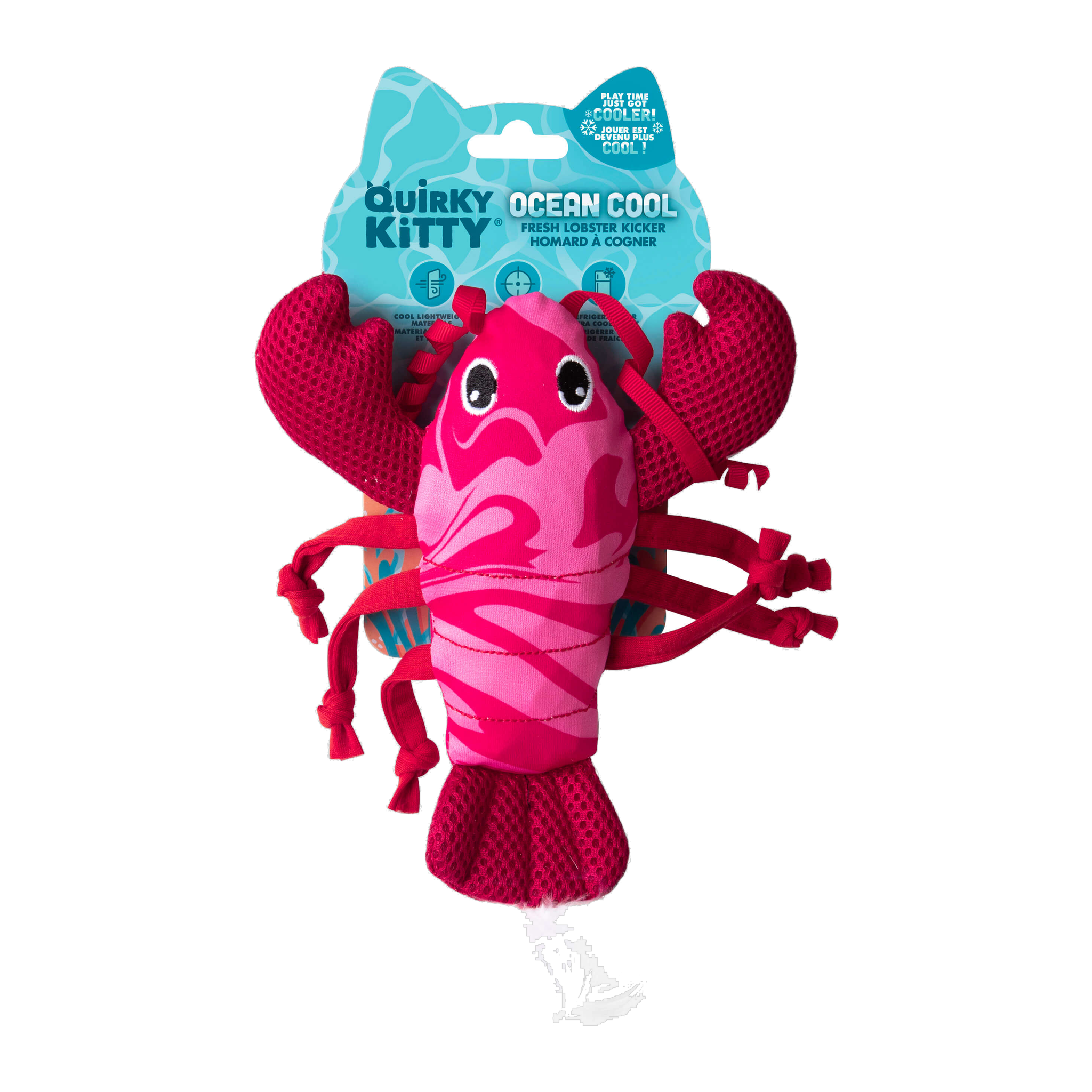 Quirky Kitty Fresh Lobster Kicker in Ocean Cool retail packaging front view
