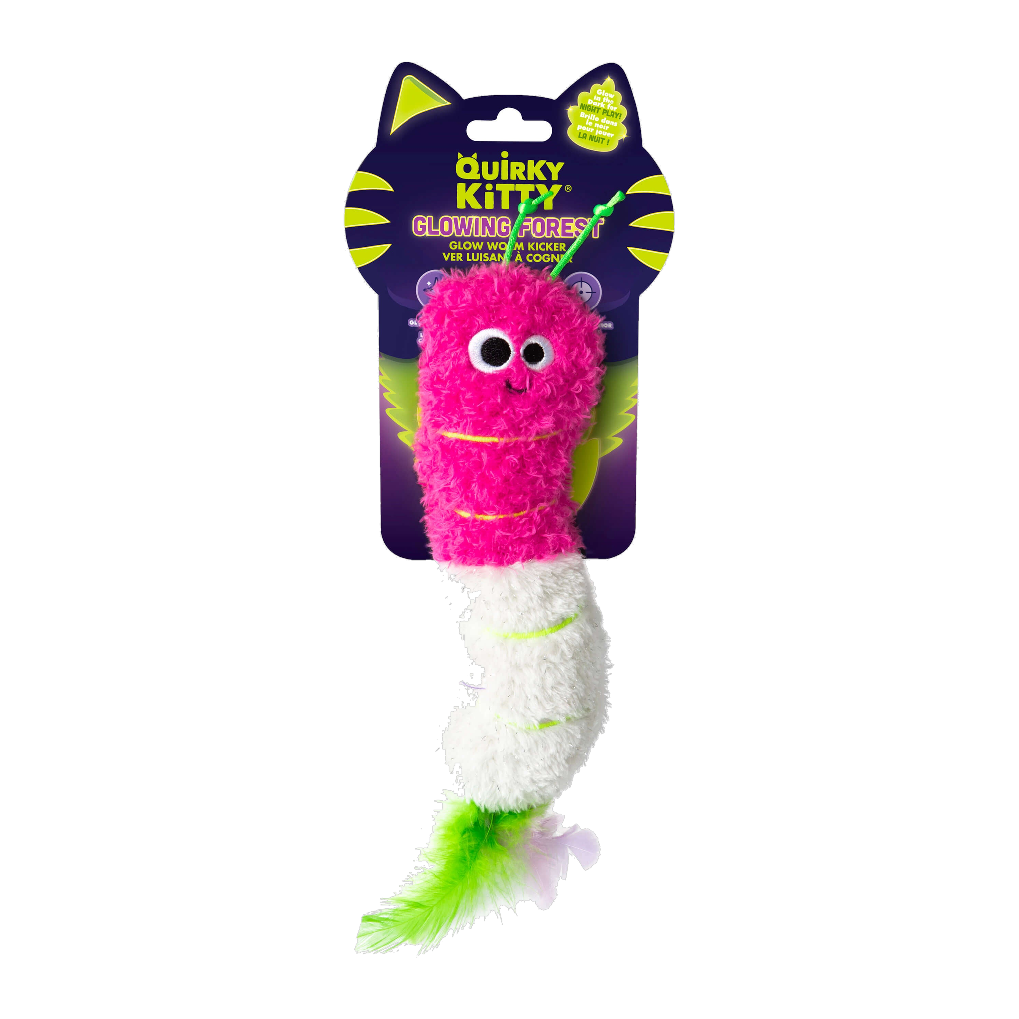 Quirky Kitty Glow Worm Kicker Glowing Forest retail packaging front view