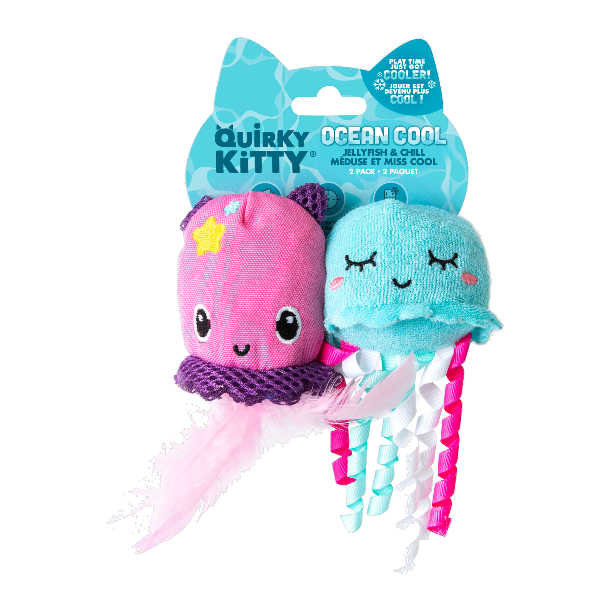 Quirky Kitty Jellyfish & Chill Ocean Cool 2 Pack retail packaging front view