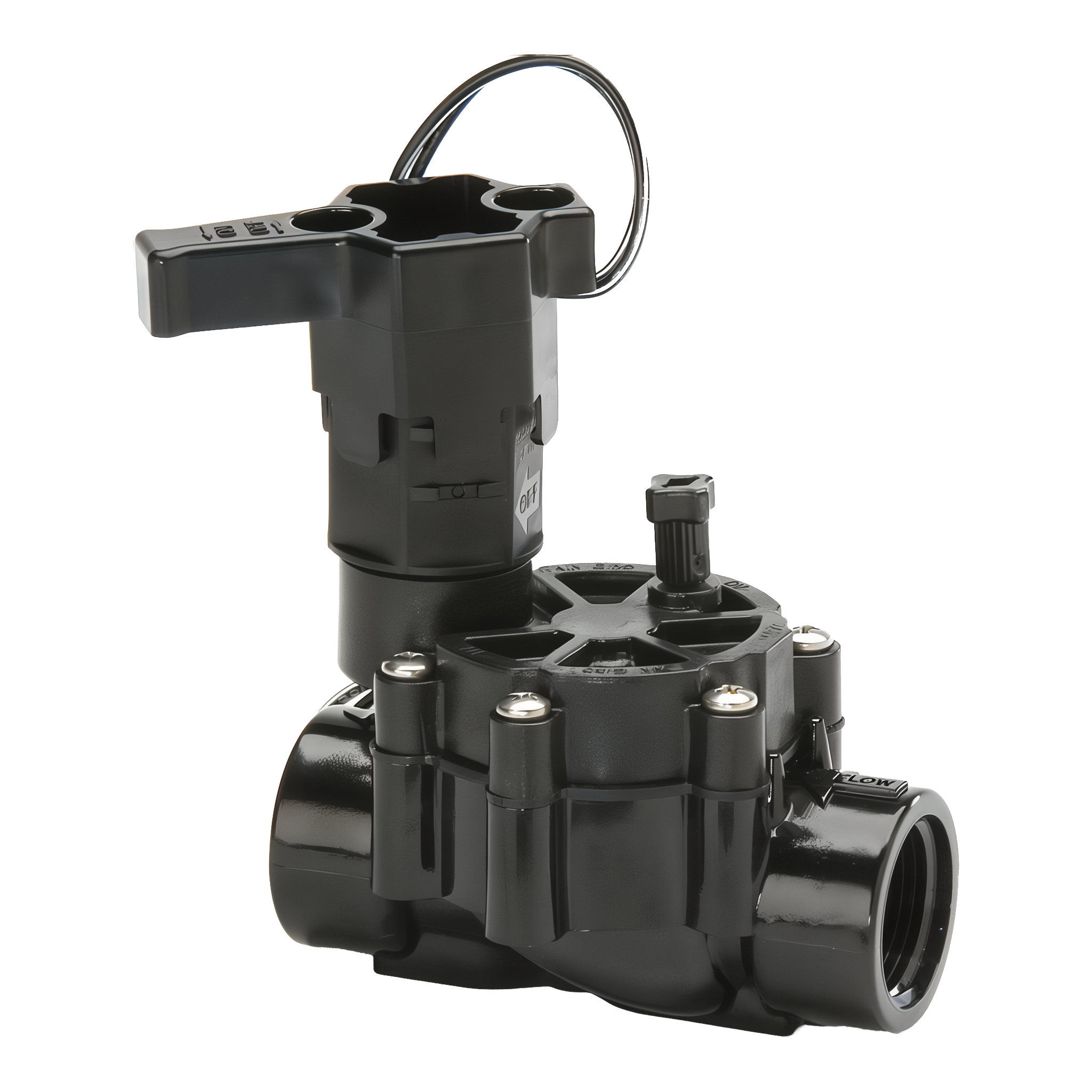 Rain Bird 100DV 1-inch DV series residential irrigation valve with NPT threads on transparent background