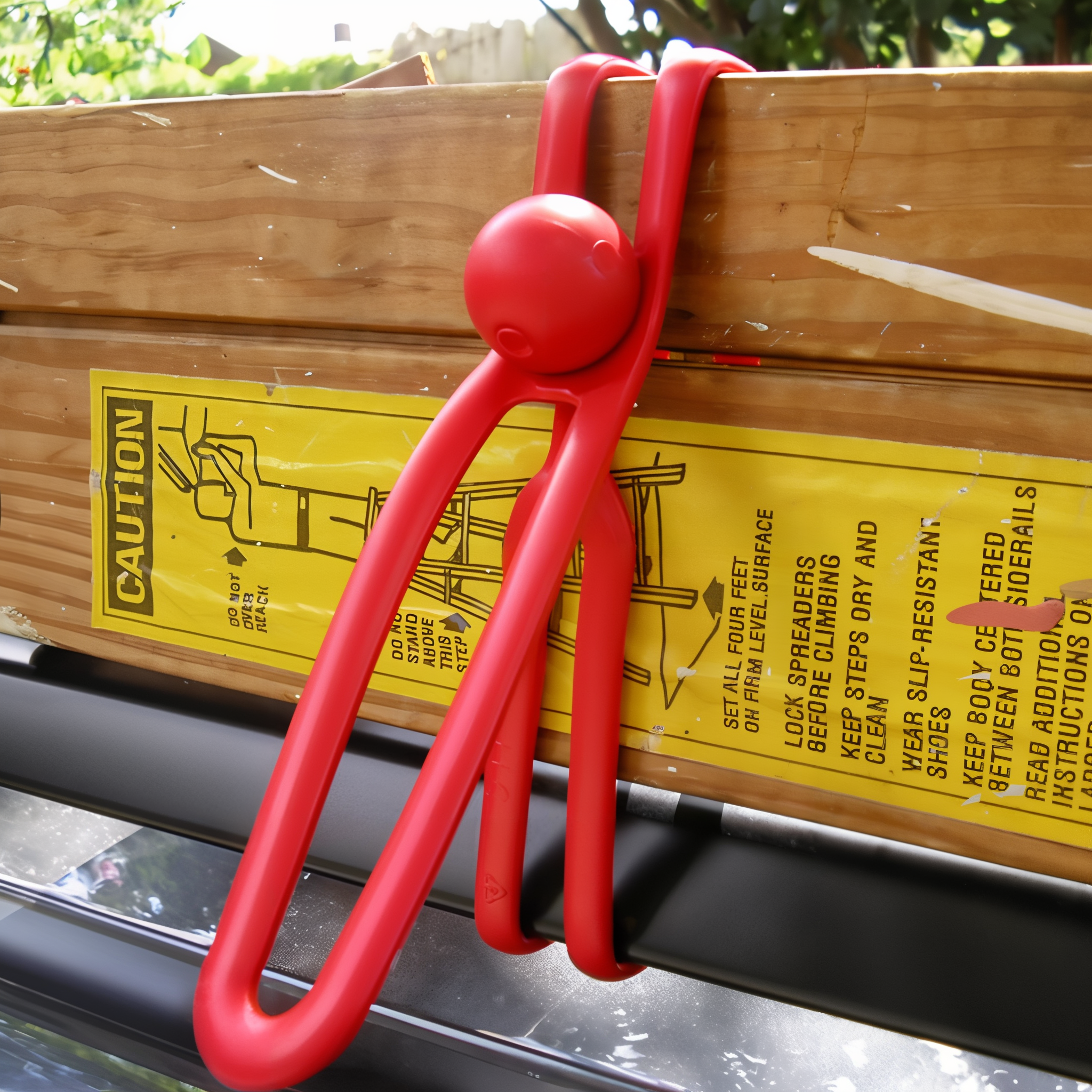 Rapid Tie non-marring vinyl strap in use securing a bundle