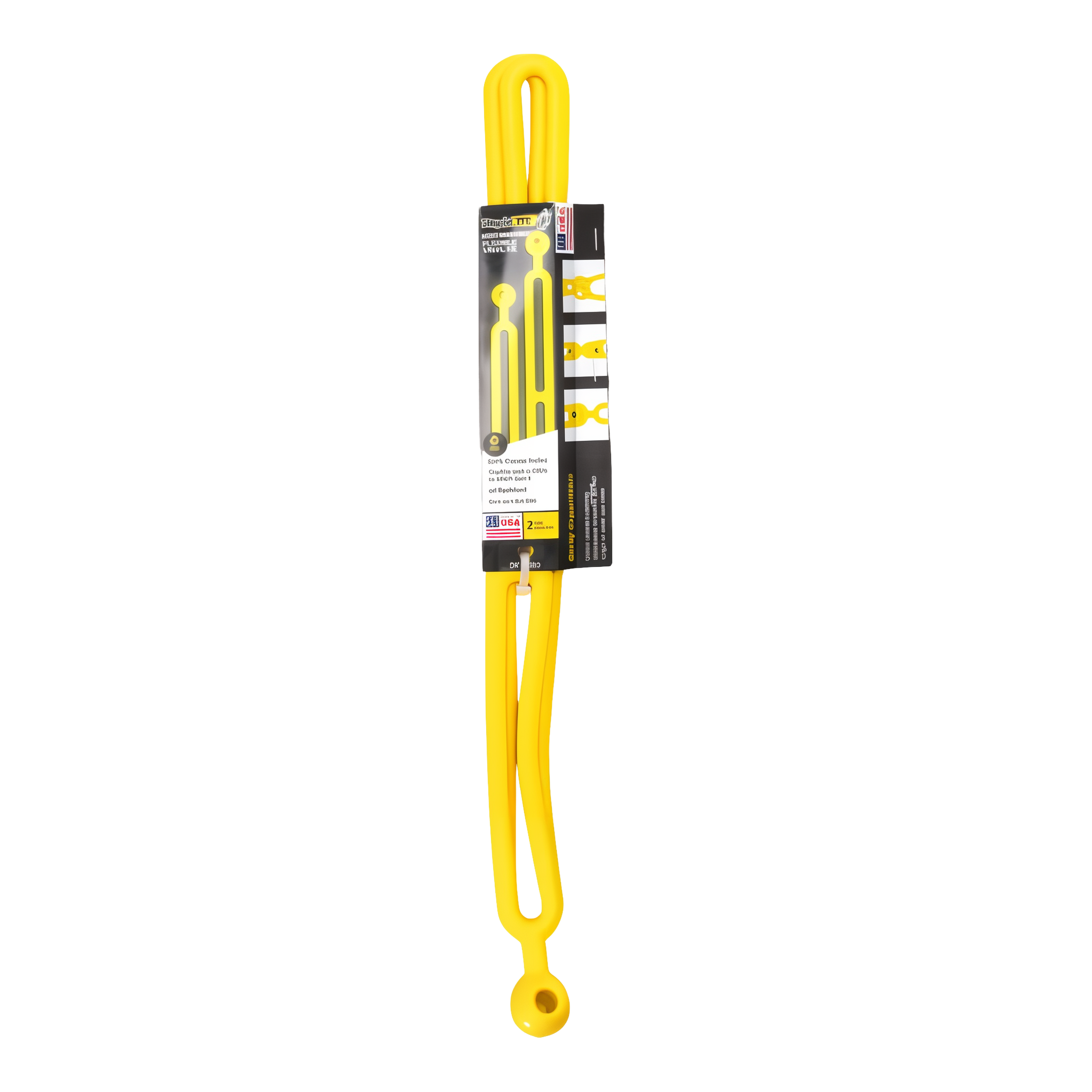 Rapid Tie Non-Marring Flexible Vinyl Tie 16 inch 2-pack, yellow adjustable extendable strap