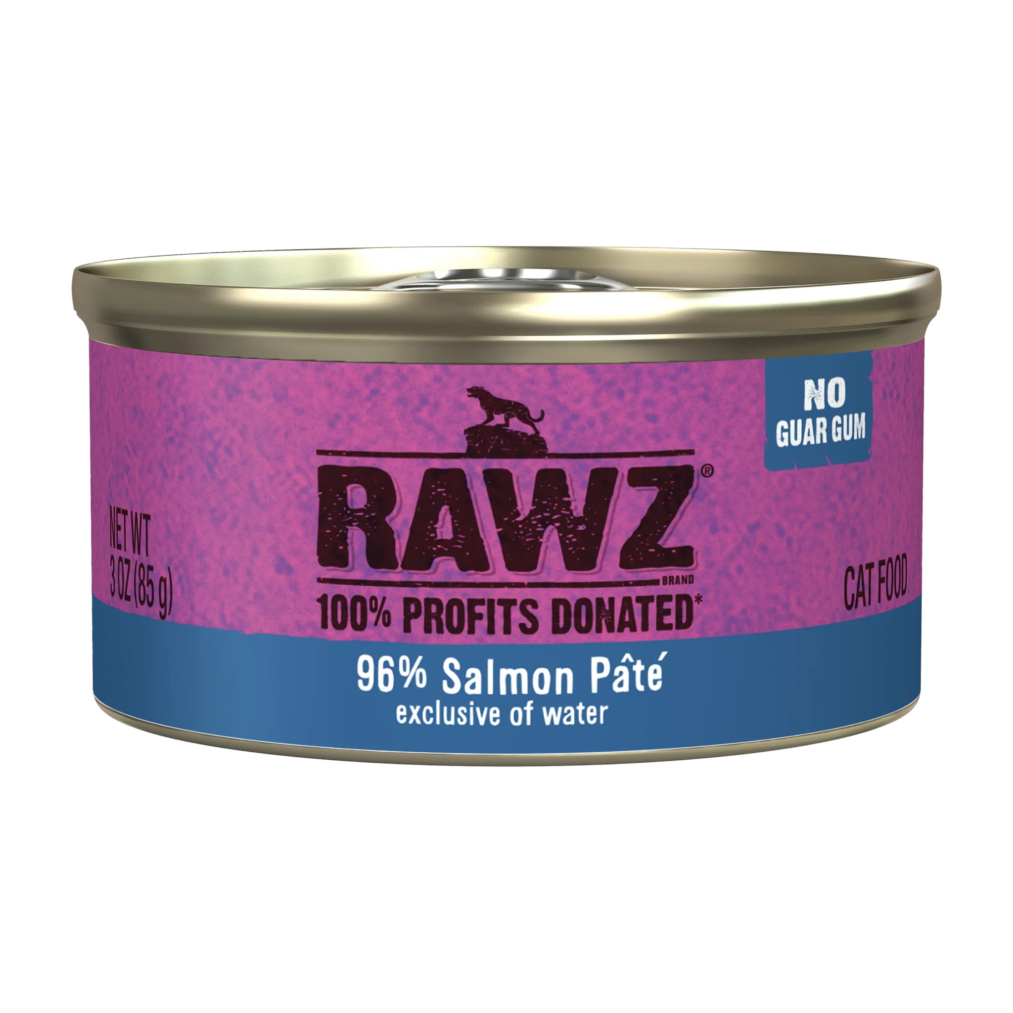 RAWZ 96% Salmon Pate wet cat food 3 oz can