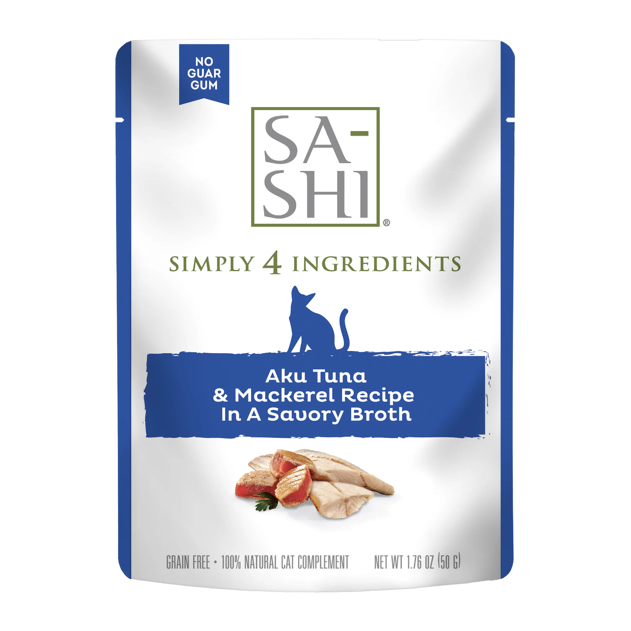 RAWZ Sa-Shi Aku Tuna & Mackerel Recipe in Savory Broth 1.76 oz pouch